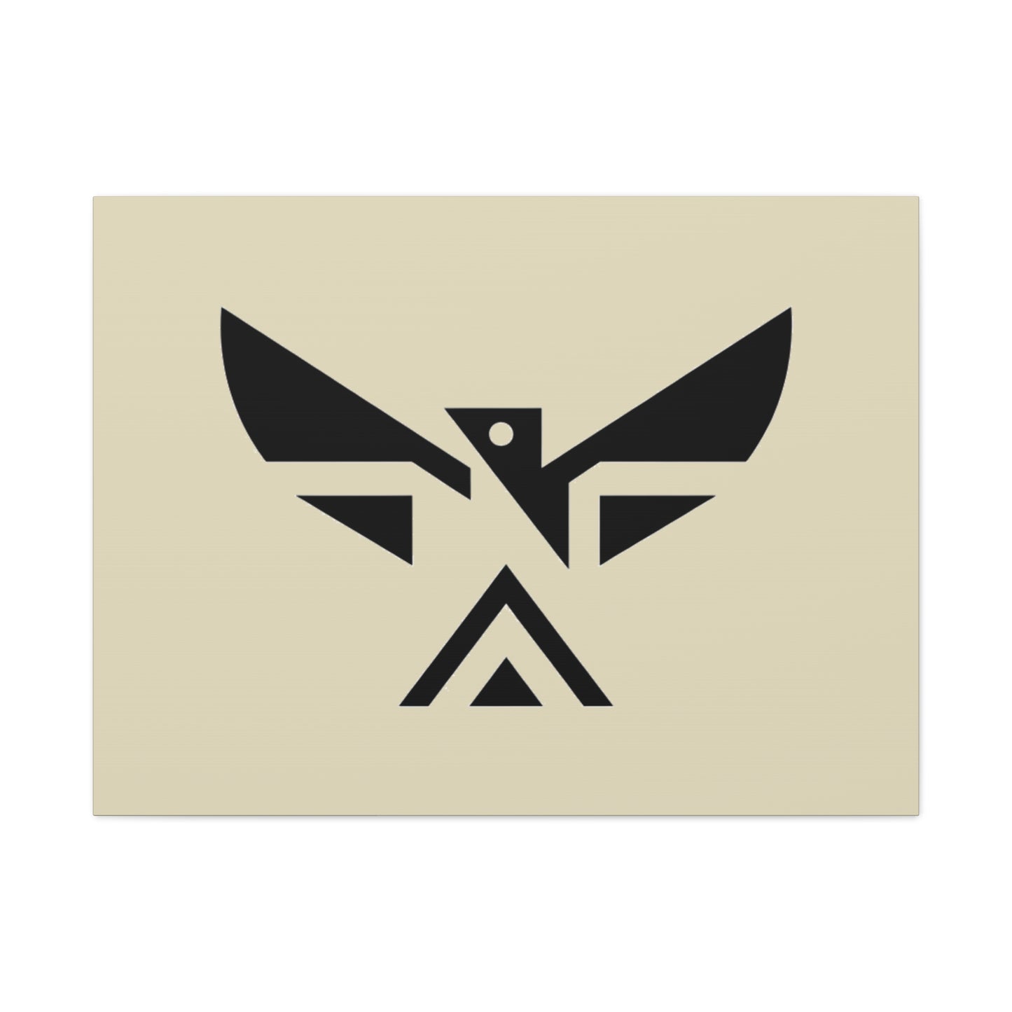 Minimalist Geometric Eagle Canvas Print — Modern Native-Inspired Wall Art