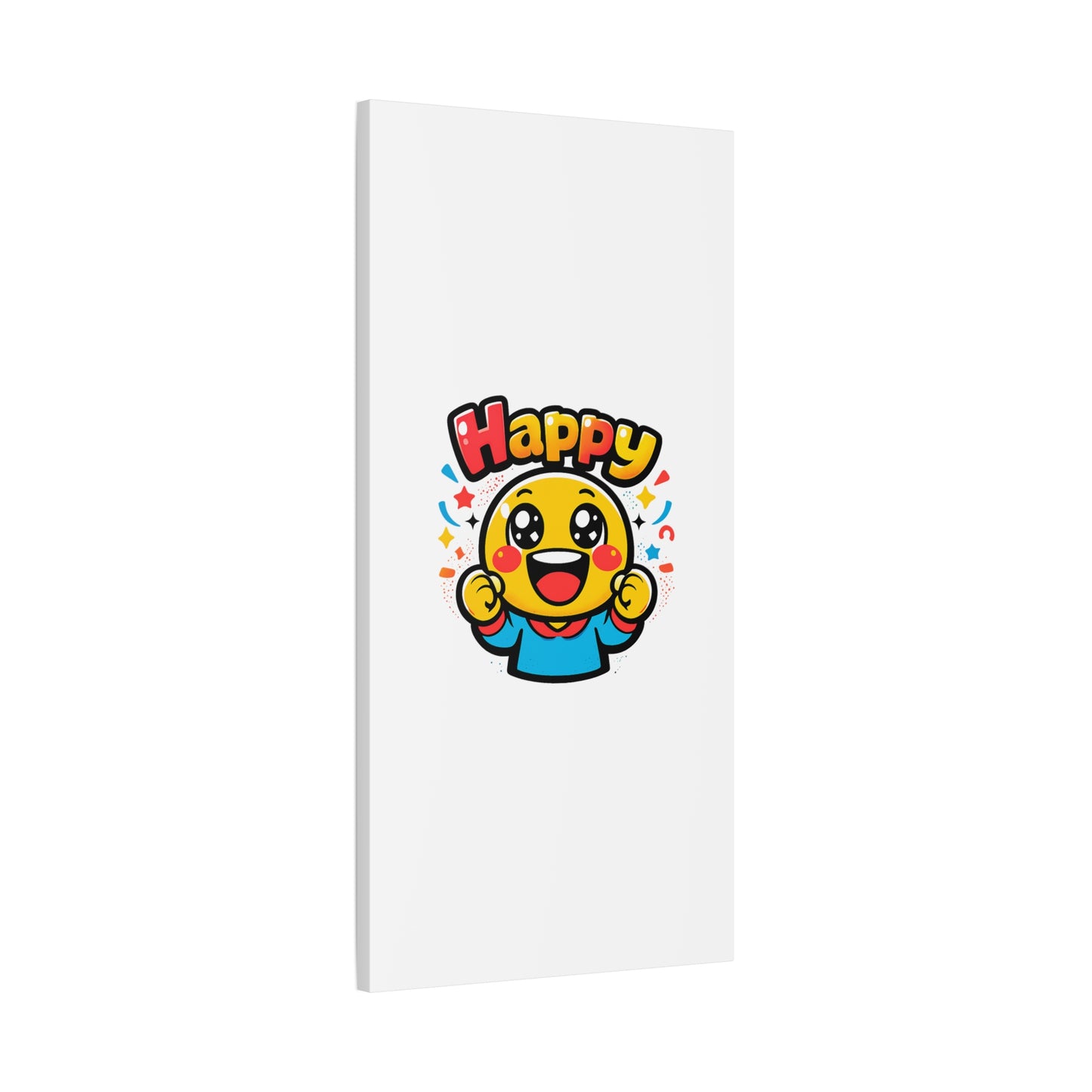 Happy Emoji Cartoon Canvas | Bold Cartoon, Thick Outline, Kawaii Minimal
