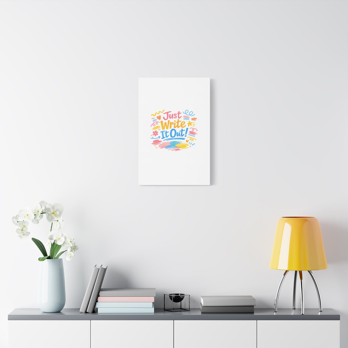Just Write It Out! Canvas | handmade marker aesthetic, doodle art