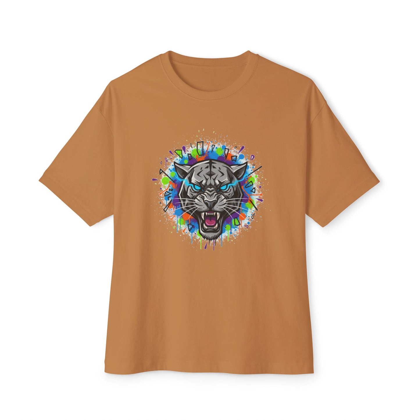 Tiger Graffiti Tee — Colorful Roaring Cat Graphic T-Shirt