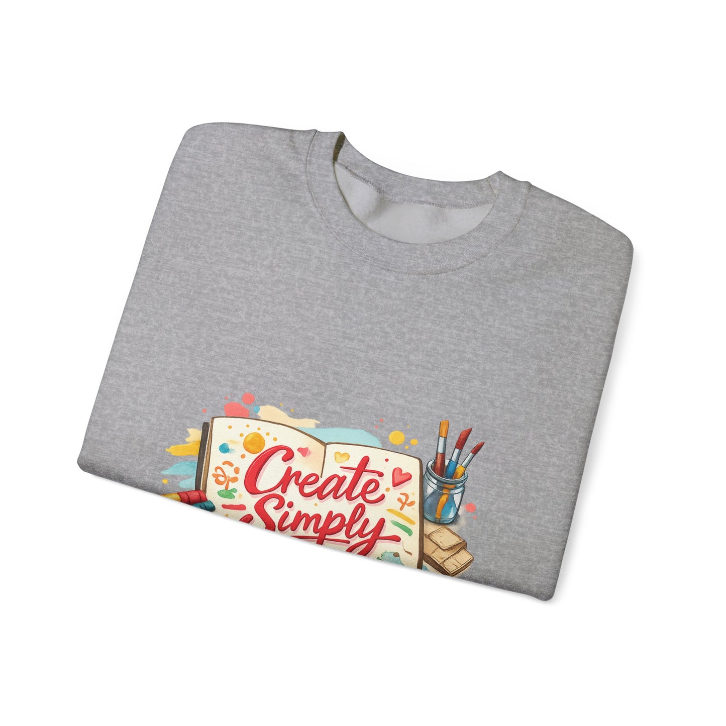 Create Simply marker‑style sweatshirt | hand‑drawn doodle art, sketchbook aesthetic