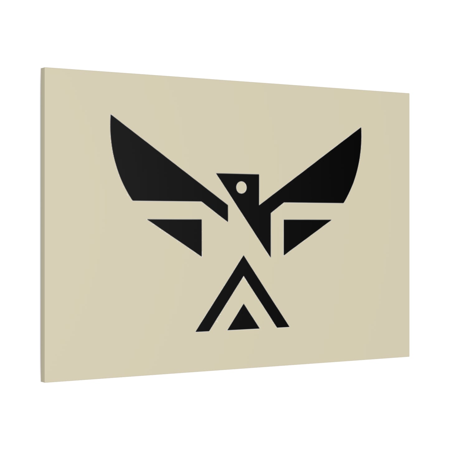 Minimalist Geometric Eagle Canvas Print — Modern Native-Inspired Wall Art