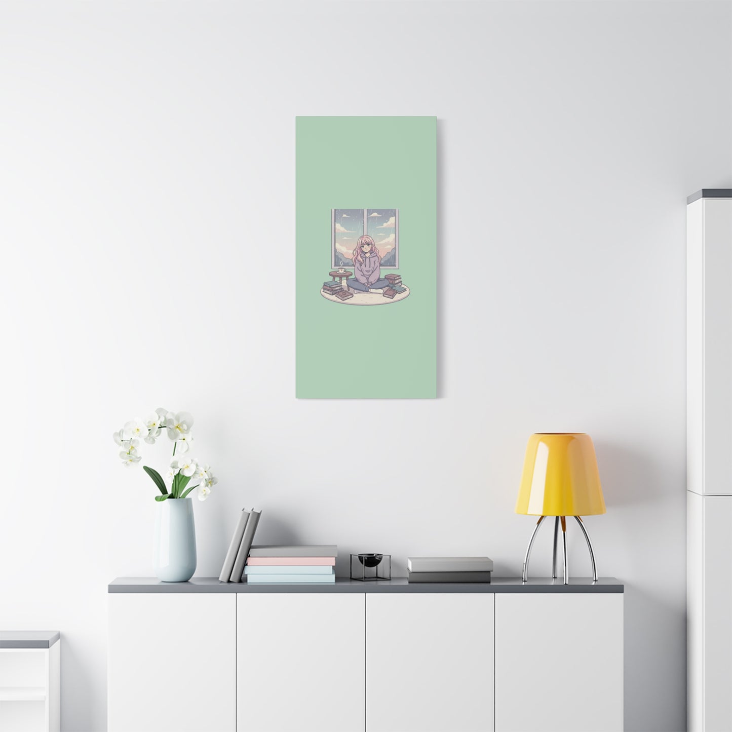 Cozy Girl Reading Wall Art — Matte Stretched Canvas