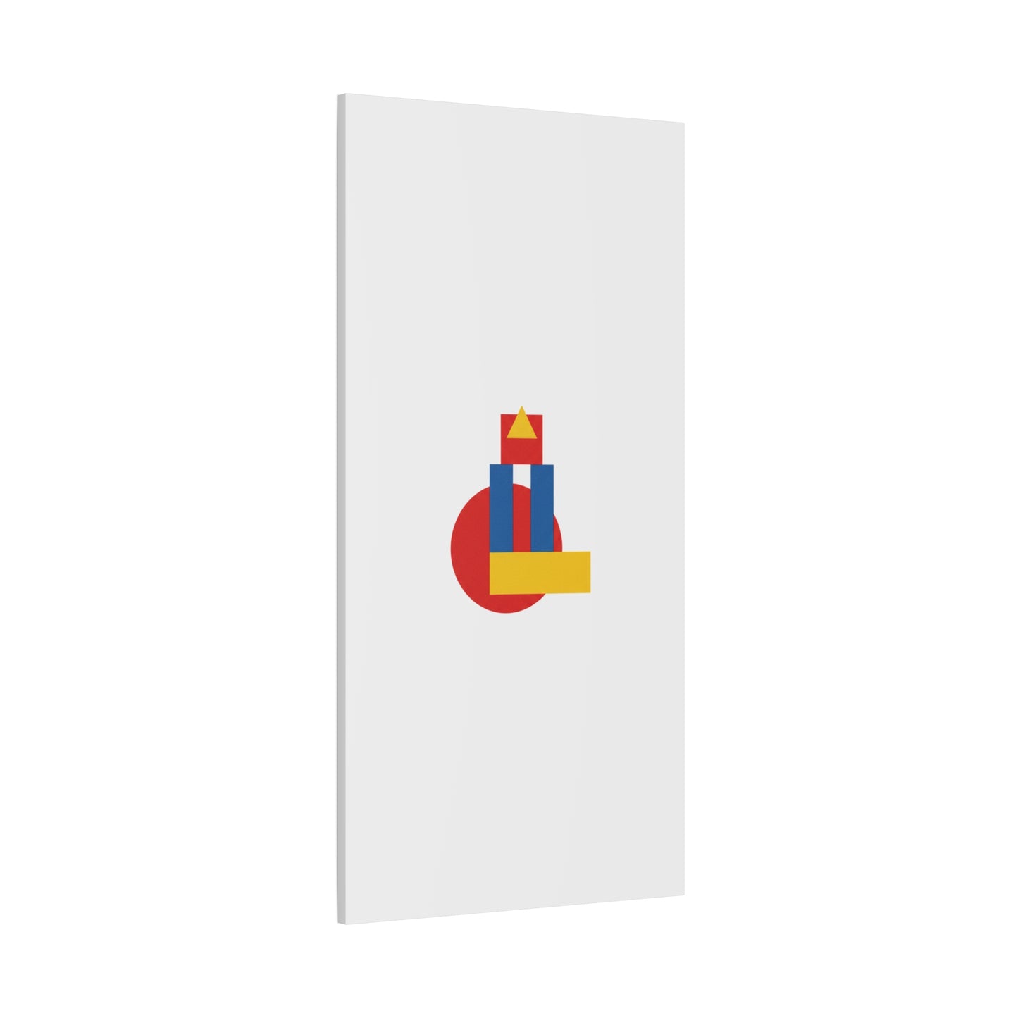 Abstract Geometric Shape Canvas Print — Minimalist Primary Color Wall Art