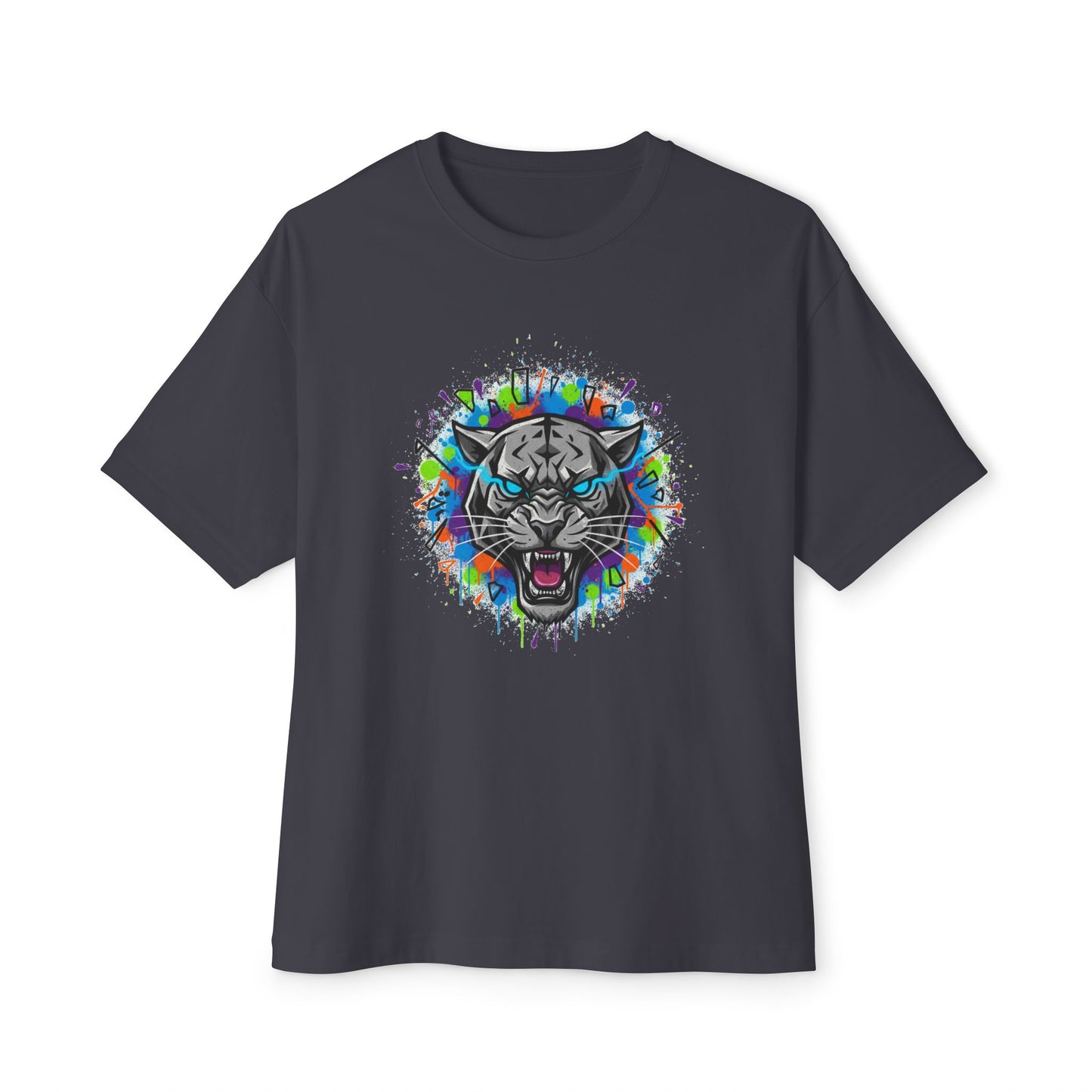 Tiger Graffiti Tee — Colorful Roaring Cat Graphic T-Shirt