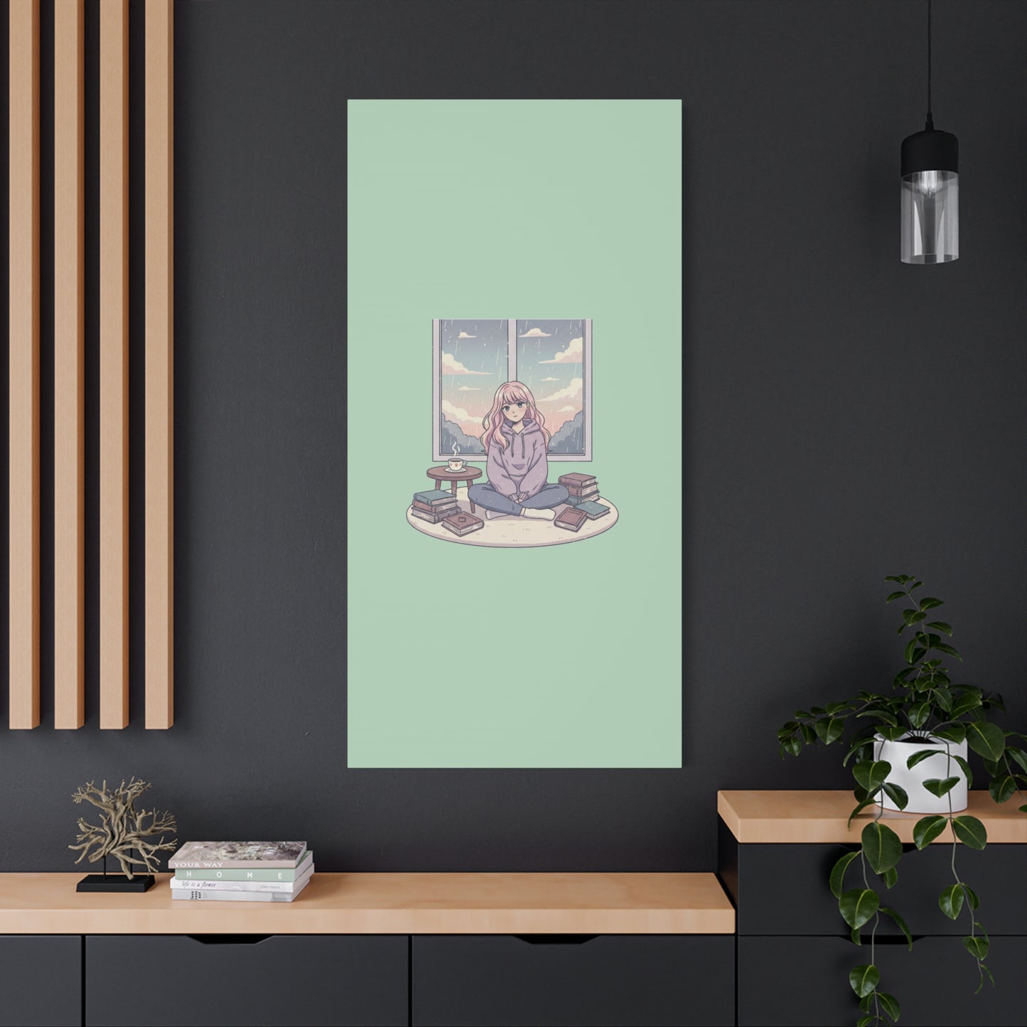 Cozy Girl Reading Wall Art — Matte Stretched Canvas
