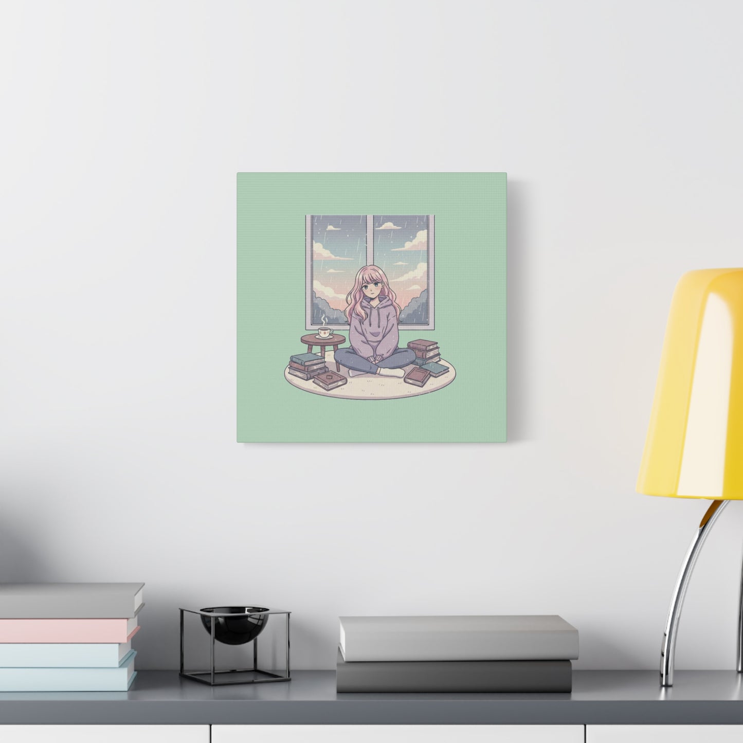Cozy Girl Reading Wall Art — Matte Stretched Canvas