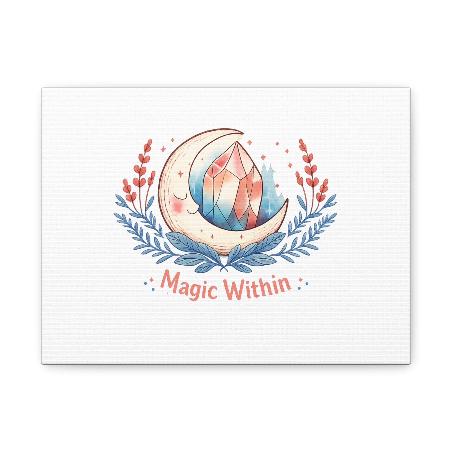 Magic Within Moon Crystal Canvas | witchcore, moon phase, crystals
