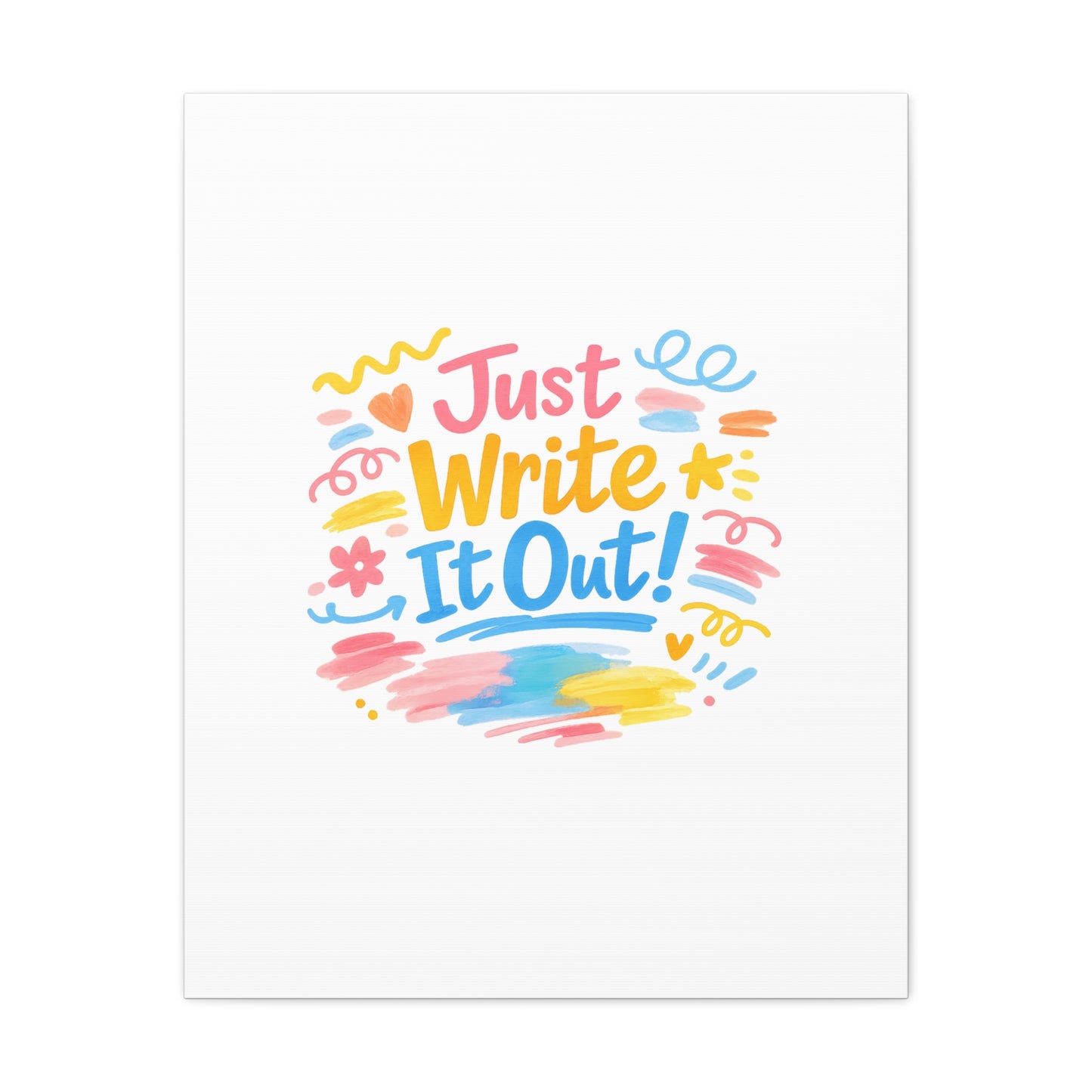 Just Write It Out! Canvas | handmade marker aesthetic, doodle art