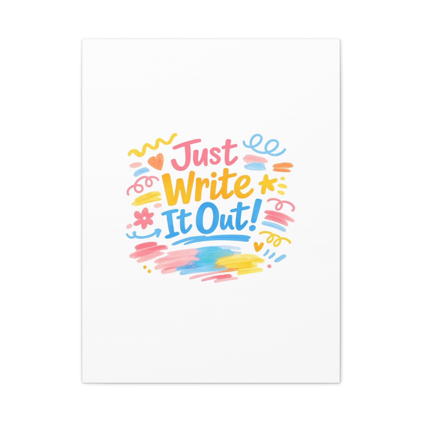 Just Write It Out! Canvas | handmade marker aesthetic, doodle art