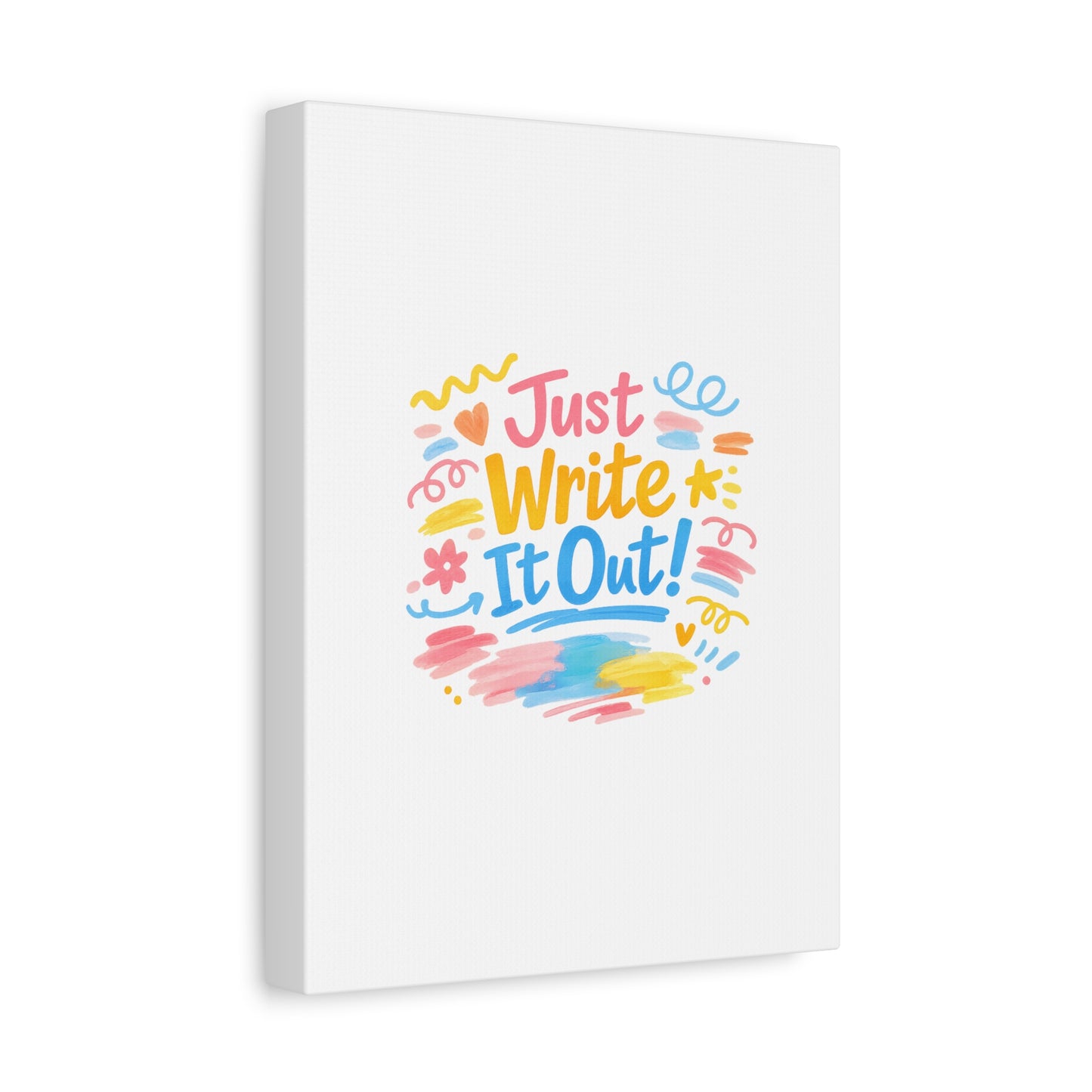 Just Write It Out! Canvas | handmade marker aesthetic, doodle art