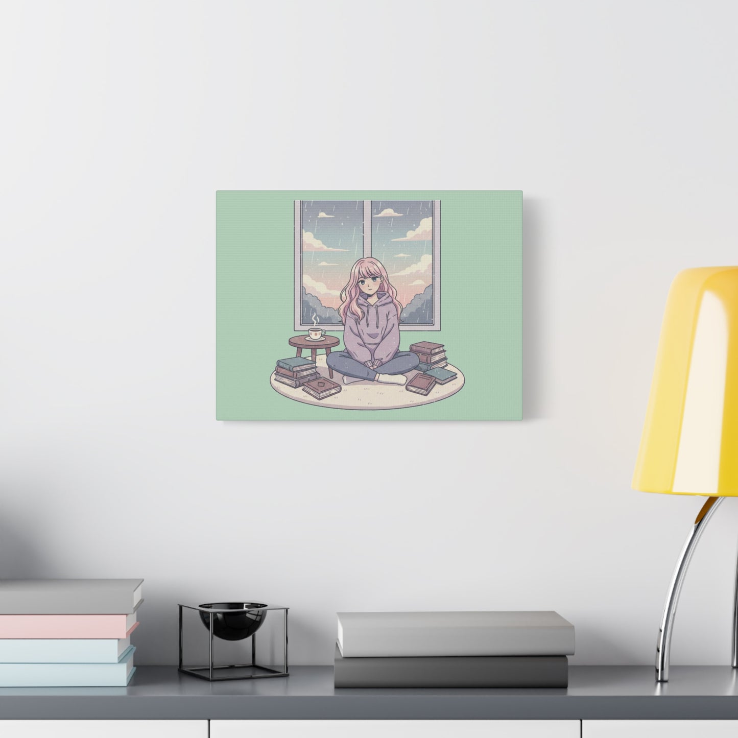 Cozy Girl Reading Wall Art — Matte Stretched Canvas