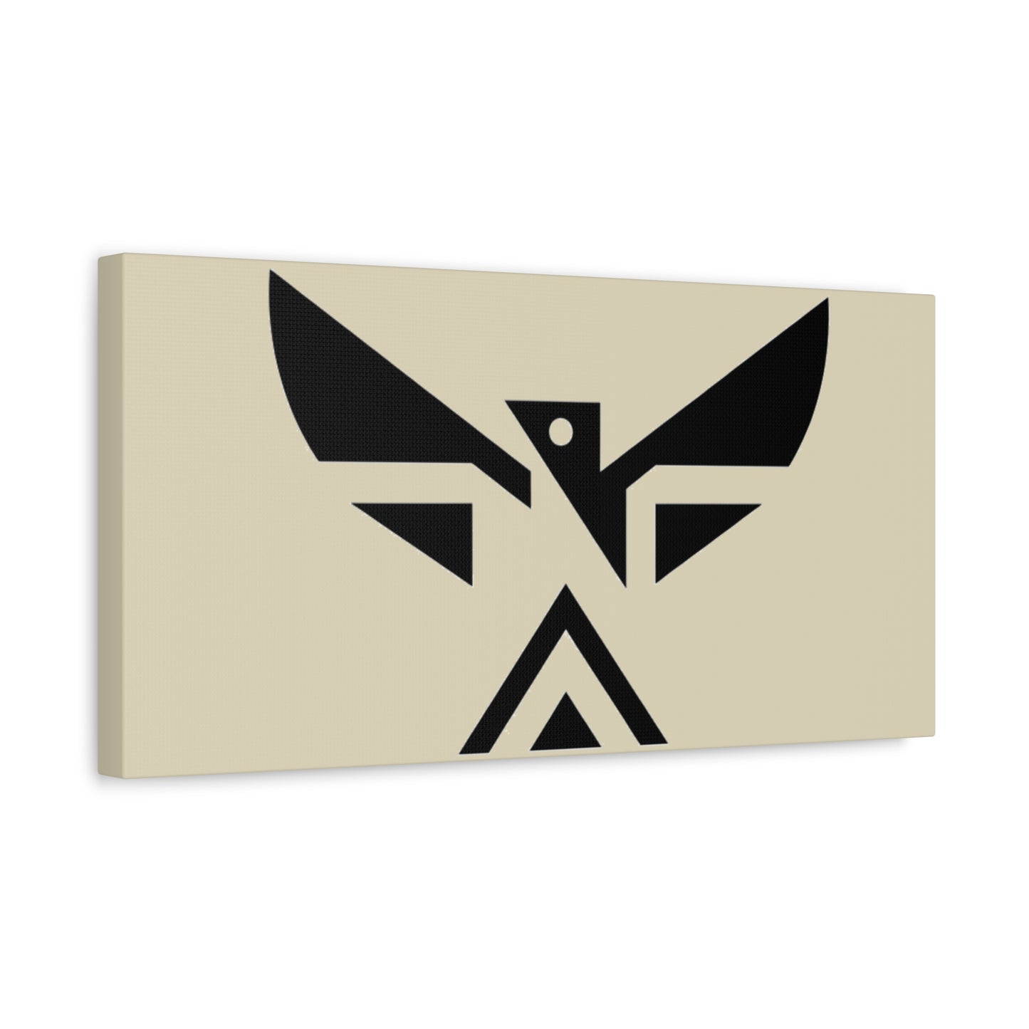Minimalist Geometric Eagle Canvas Print — Modern Native-Inspired Wall Art