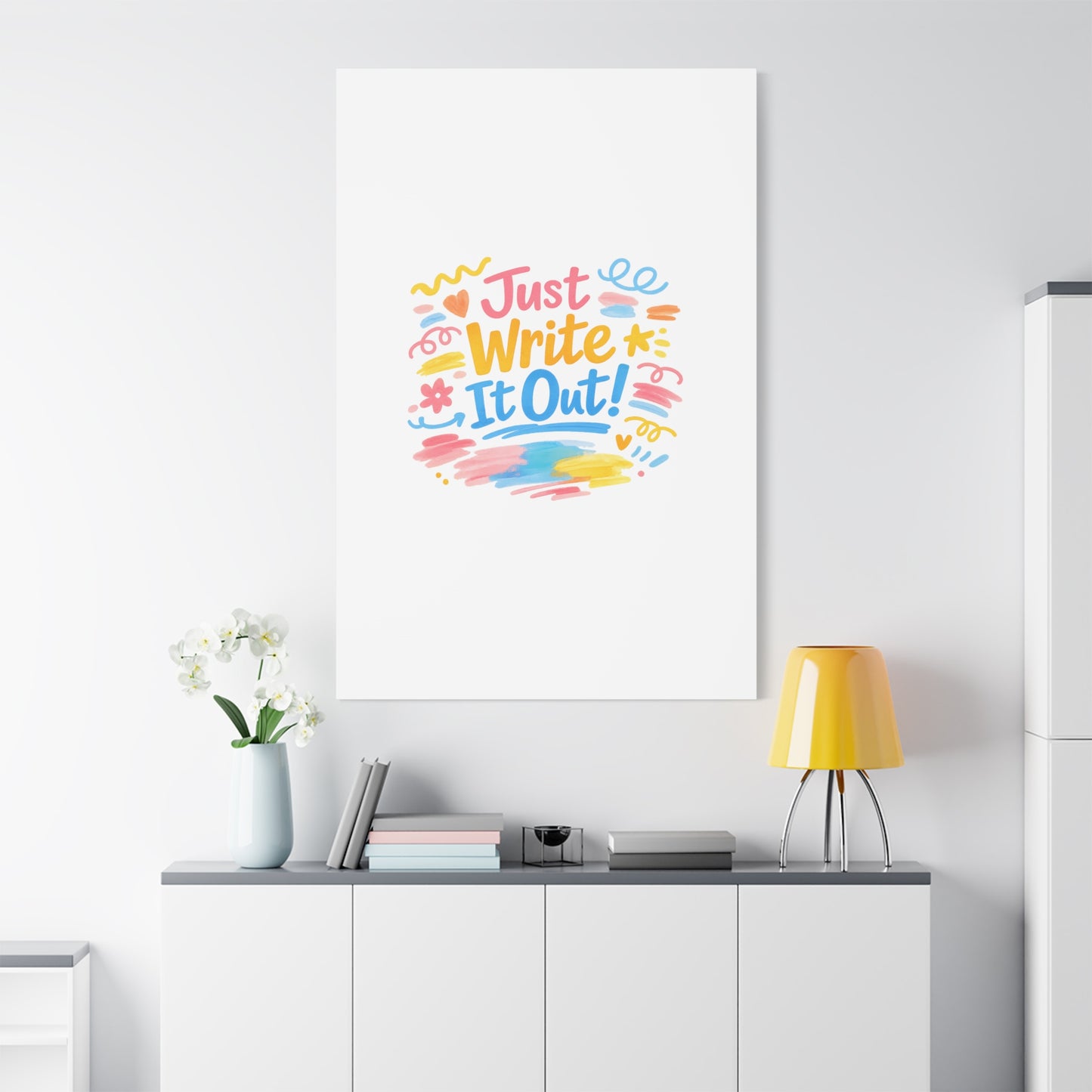 Just Write It Out! Canvas | handmade marker aesthetic, doodle art