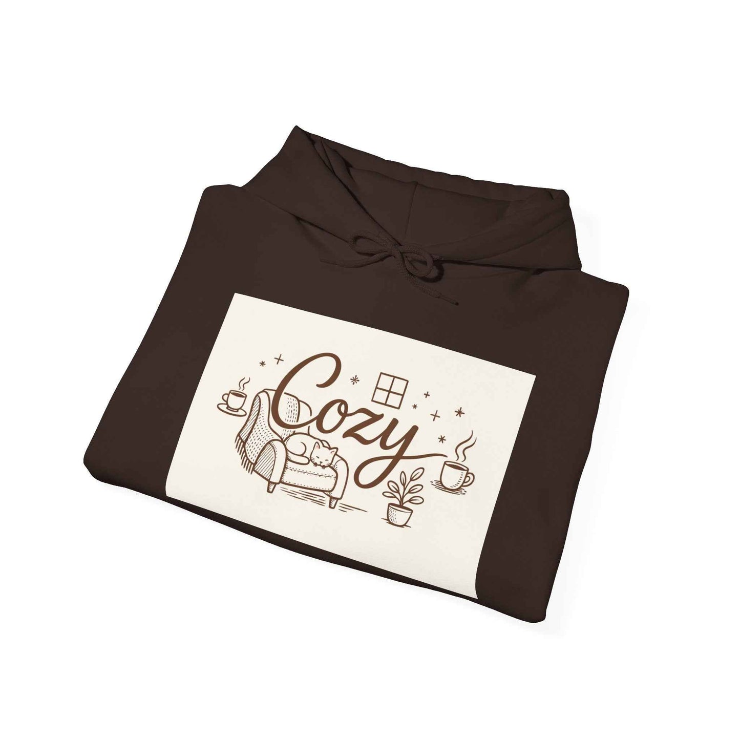 Cozy Home Hoodie — 'Cozy' Armchair & Hot Cocoa Comfort Pullover