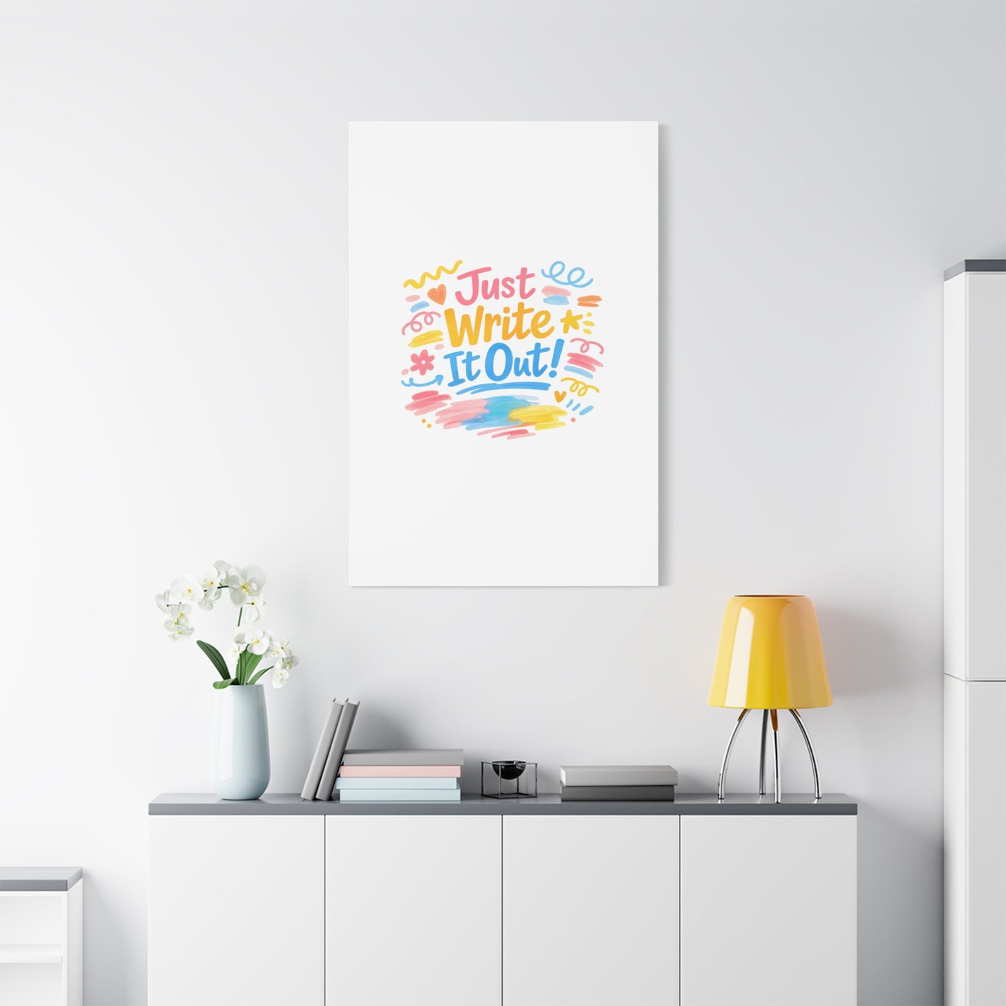 Just Write It Out! Canvas | handmade marker aesthetic, doodle art