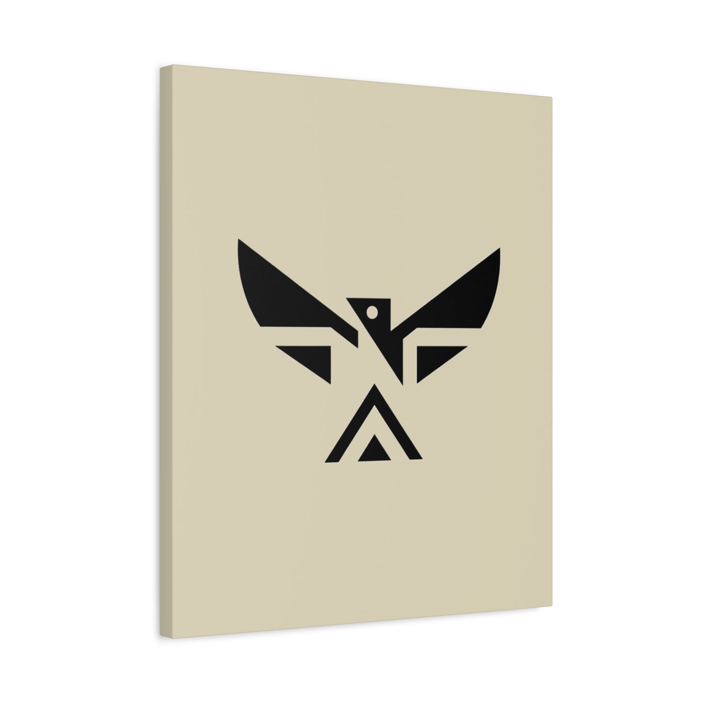 Minimalist Geometric Eagle Canvas Print — Modern Native-Inspired Wall Art