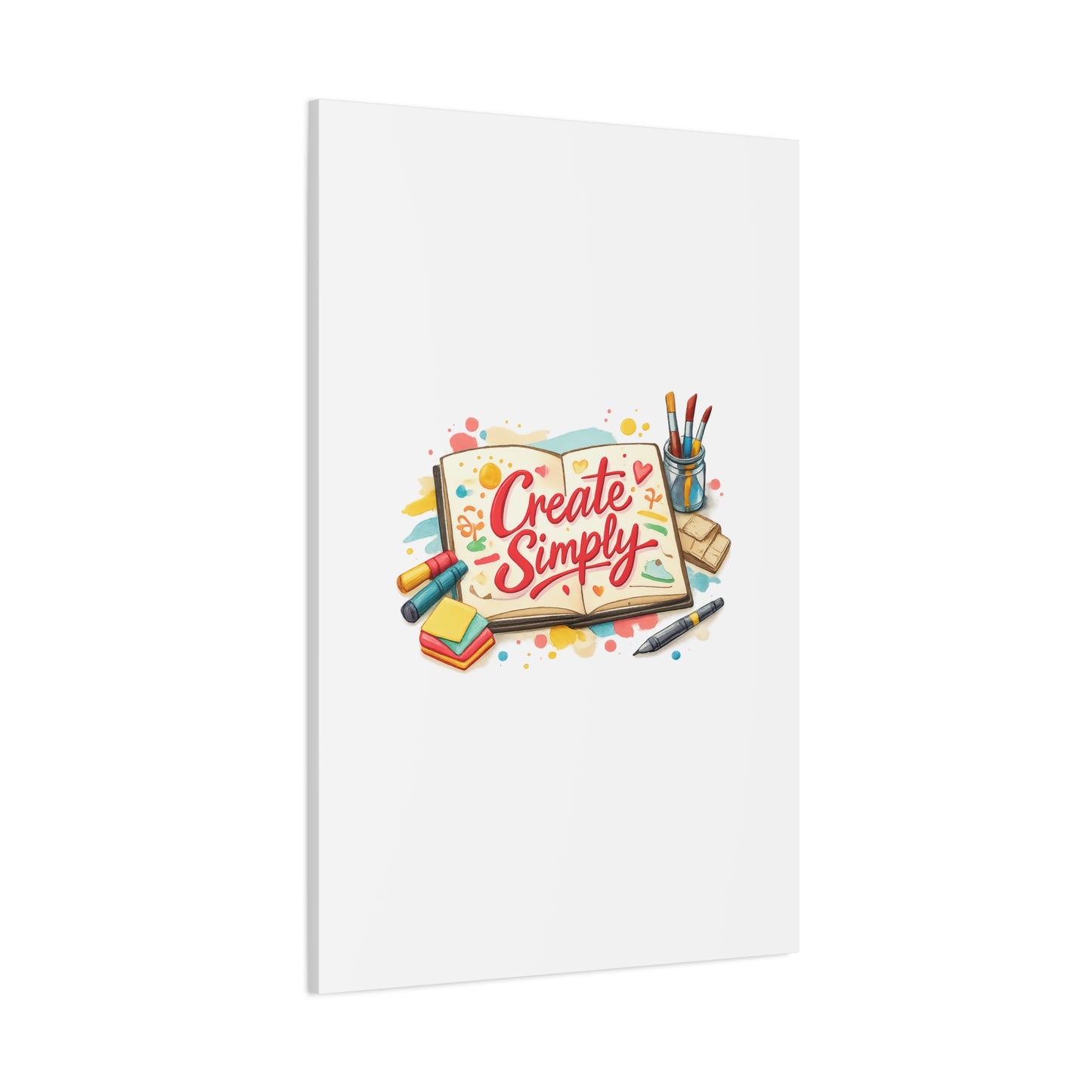 Create Simply Notebook Art Canvas | handmade marker aesthetic, hand-drawn doodle