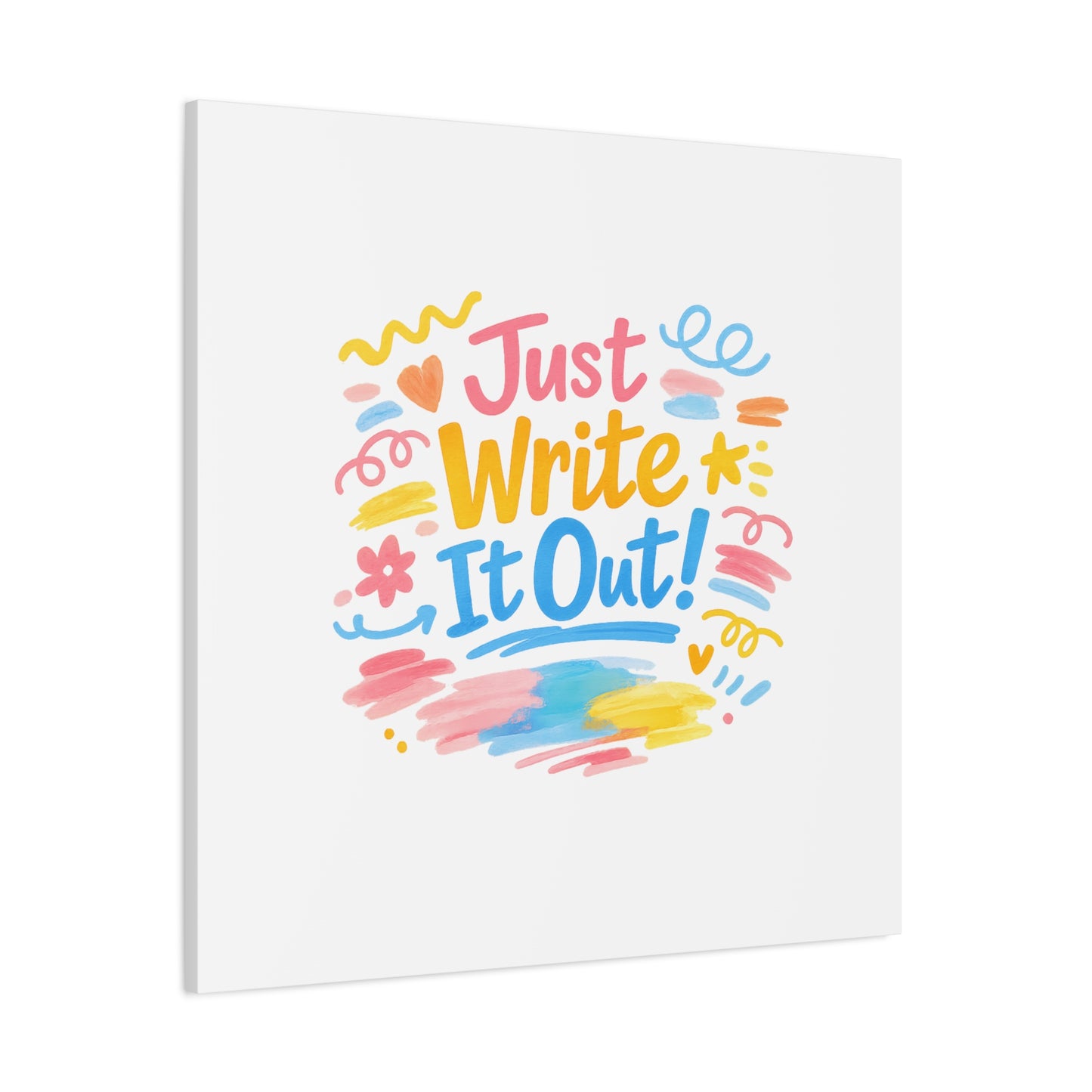 Just Write It Out! Canvas | handmade marker aesthetic, doodle art