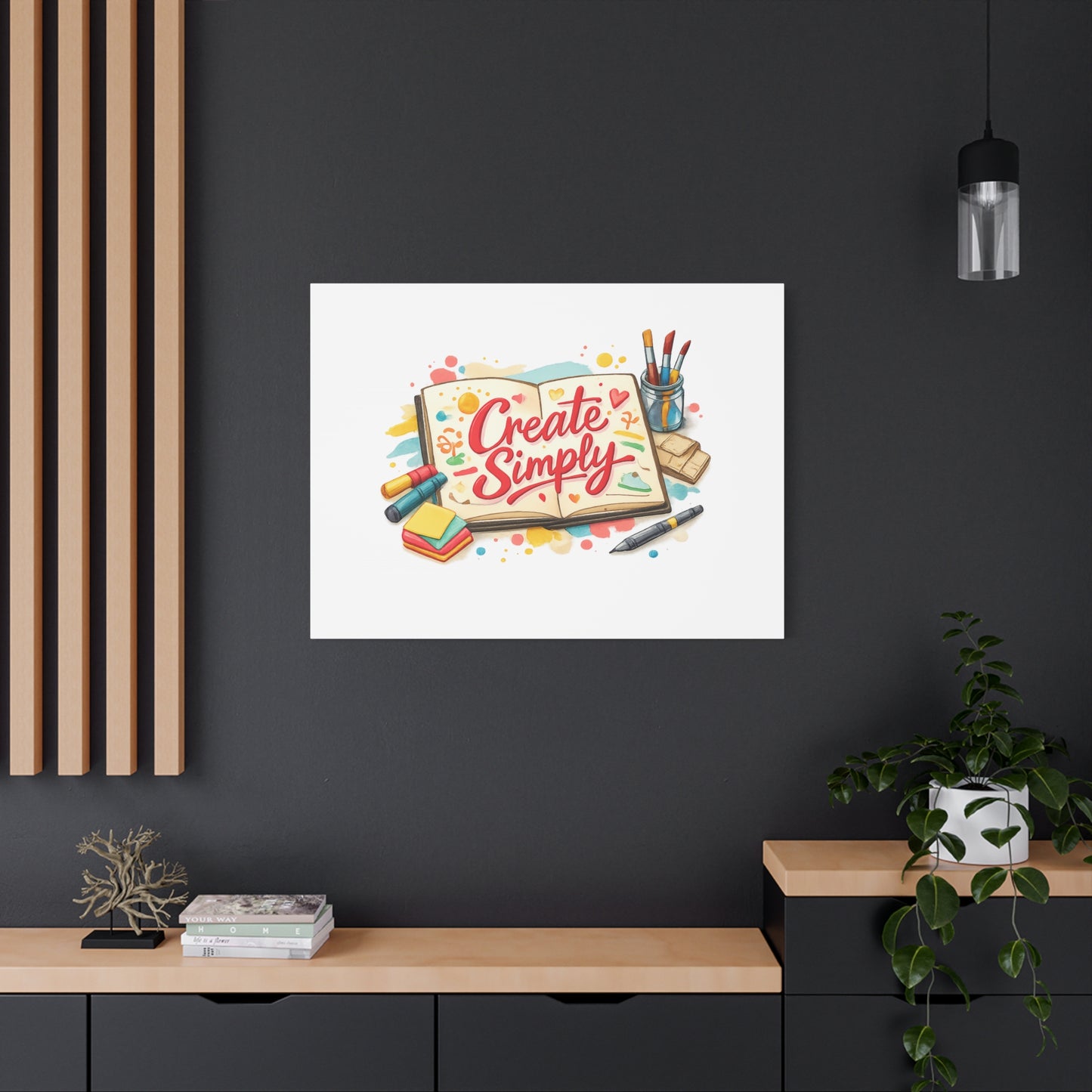 Create Simply Notebook Art Canvas | handmade marker aesthetic, hand-drawn doodle