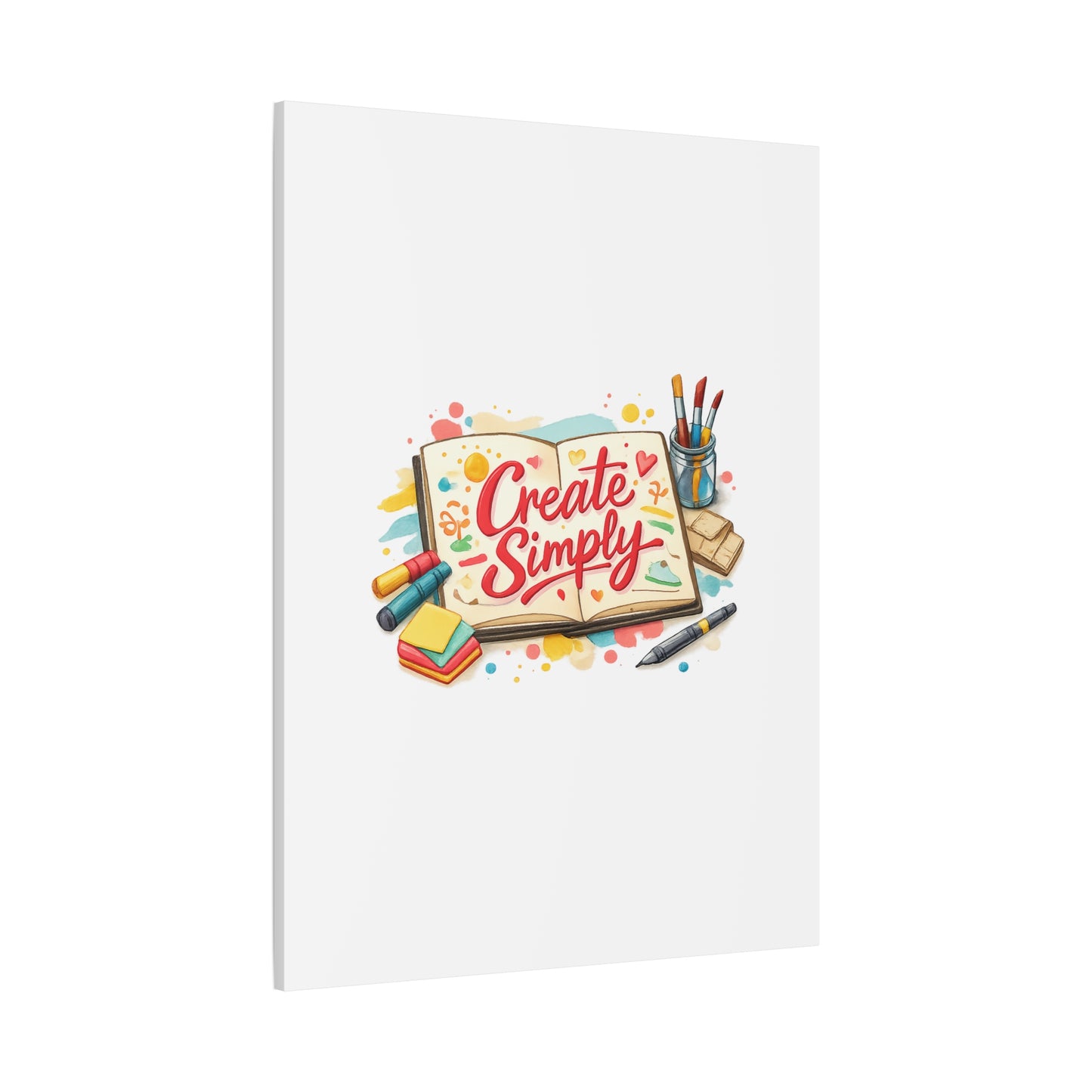 Create Simply Notebook Art Canvas | handmade marker aesthetic, hand-drawn doodle