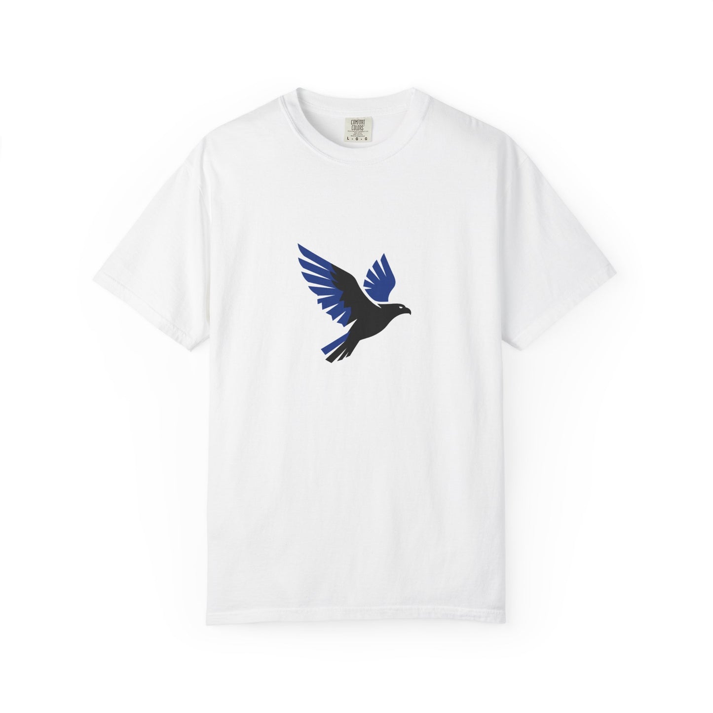 Blue Raven Graphic T-Shirt — Minimal Flying Bird Tee