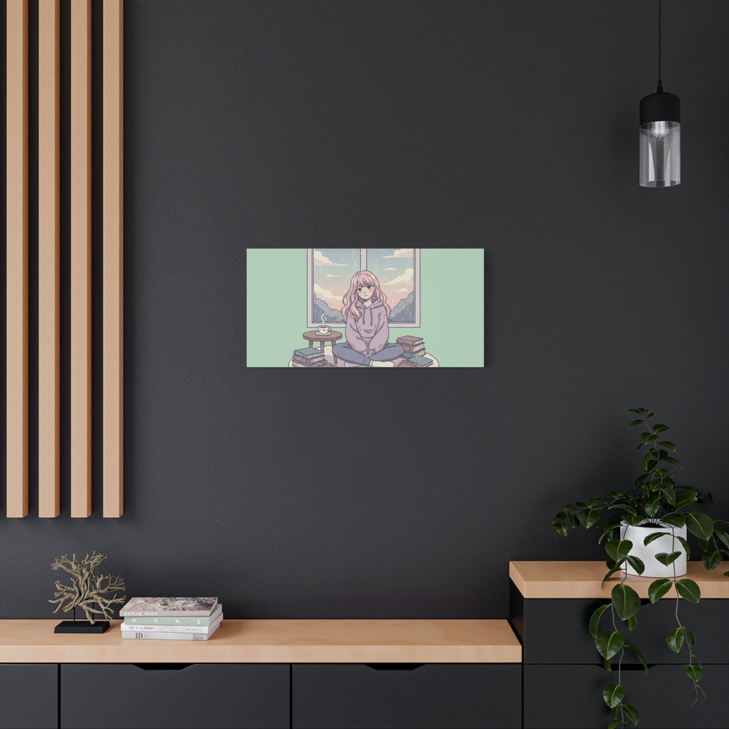 Cozy Girl Reading Wall Art — Matte Stretched Canvas
