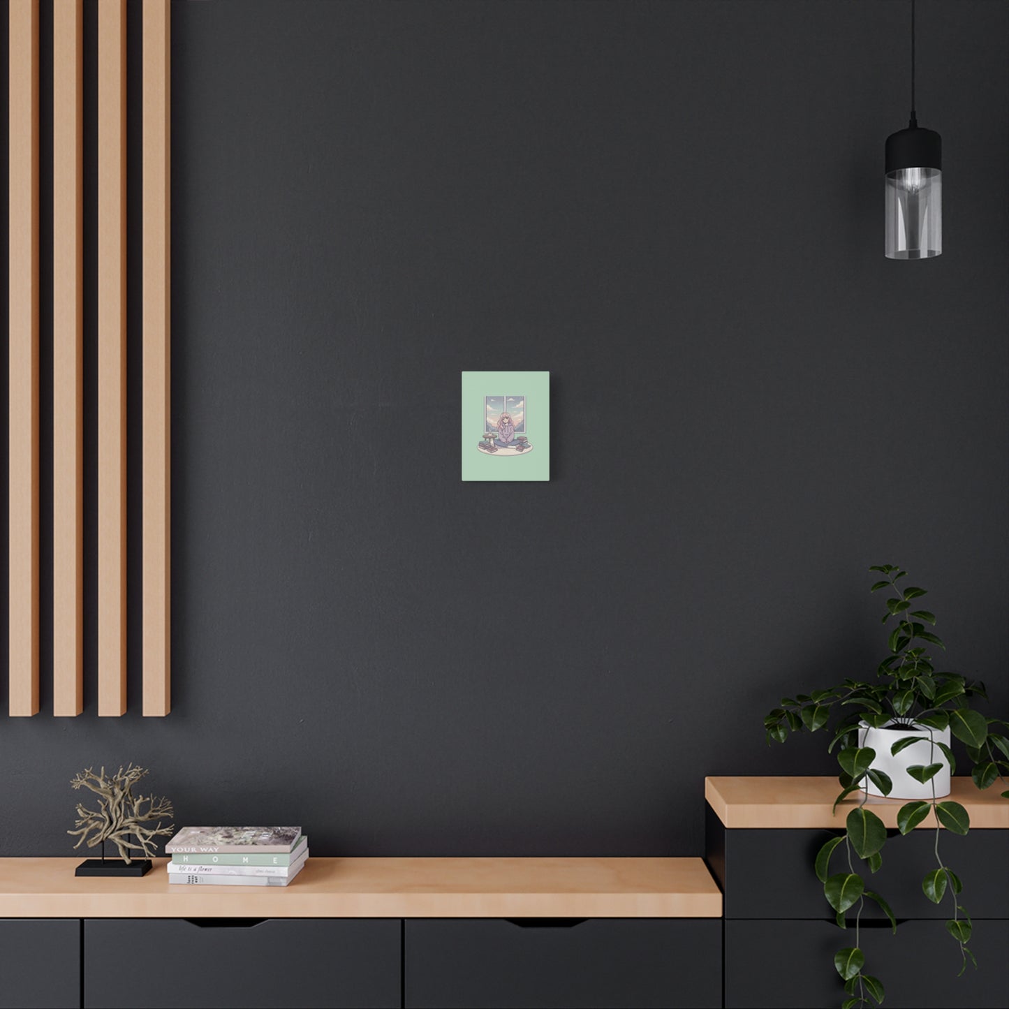 Cozy Girl Reading Wall Art — Matte Stretched Canvas