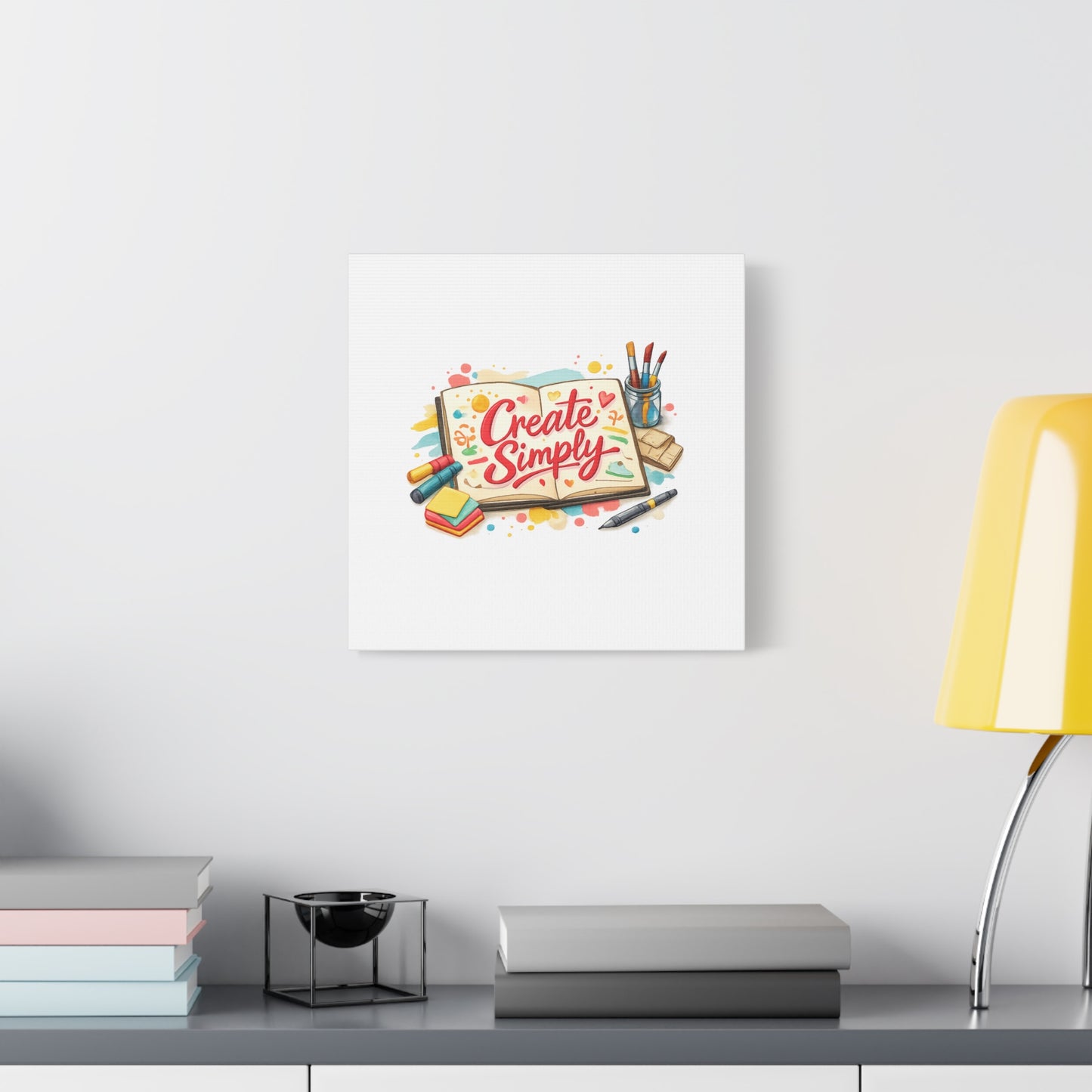 Create Simply Notebook Art Canvas | handmade marker aesthetic, hand-drawn doodle