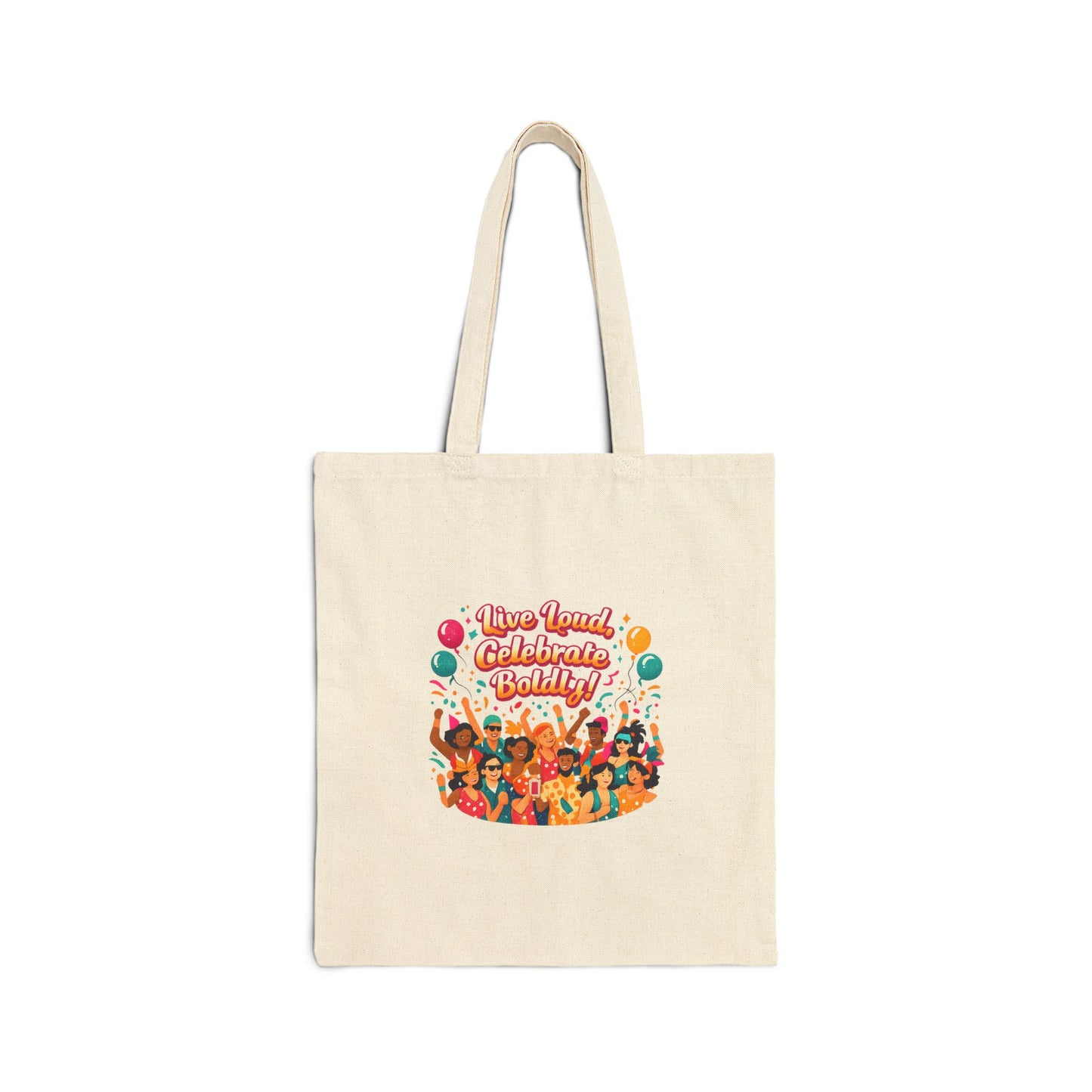 Celebratory Carnival Confetti Design Tote | color‑blocked neon fiesta
