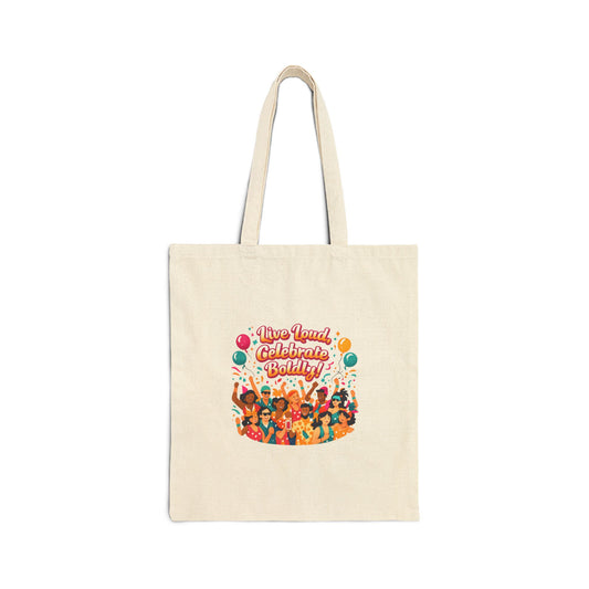 Celebratory Carnival Confetti Design Tote | color‑blocked neon fiesta