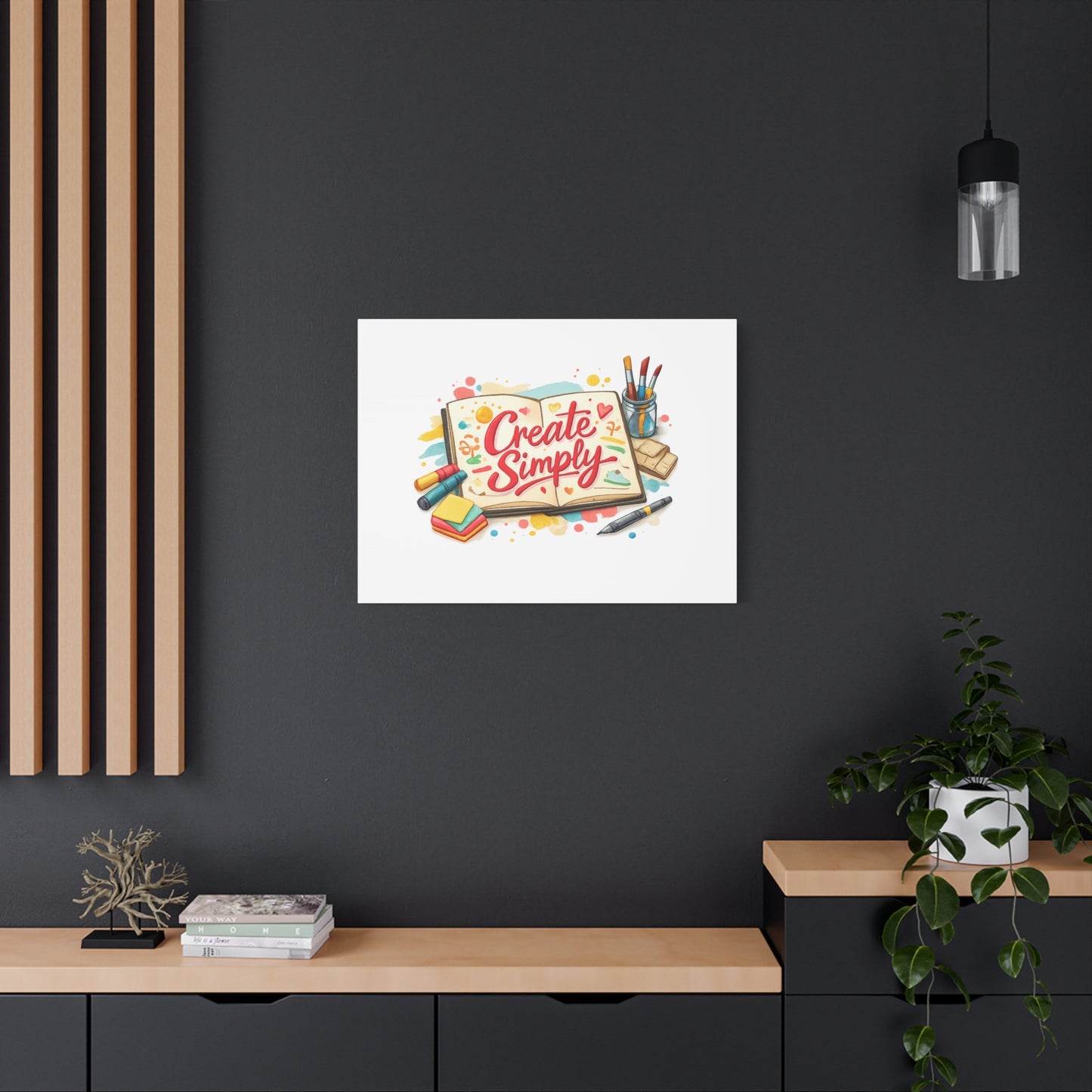 Create Simply Notebook Art Canvas | handmade marker aesthetic, hand-drawn doodle