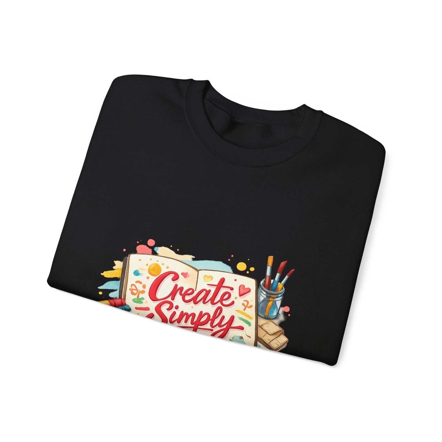 Create Simply marker‑style sweatshirt | hand‑drawn doodle art, sketchbook aesthetic