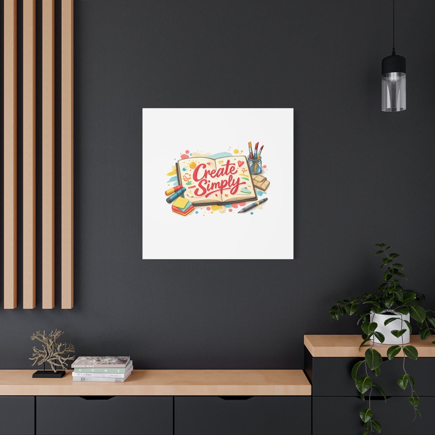 Create Simply Notebook Art Canvas | handmade marker aesthetic, hand-drawn doodle