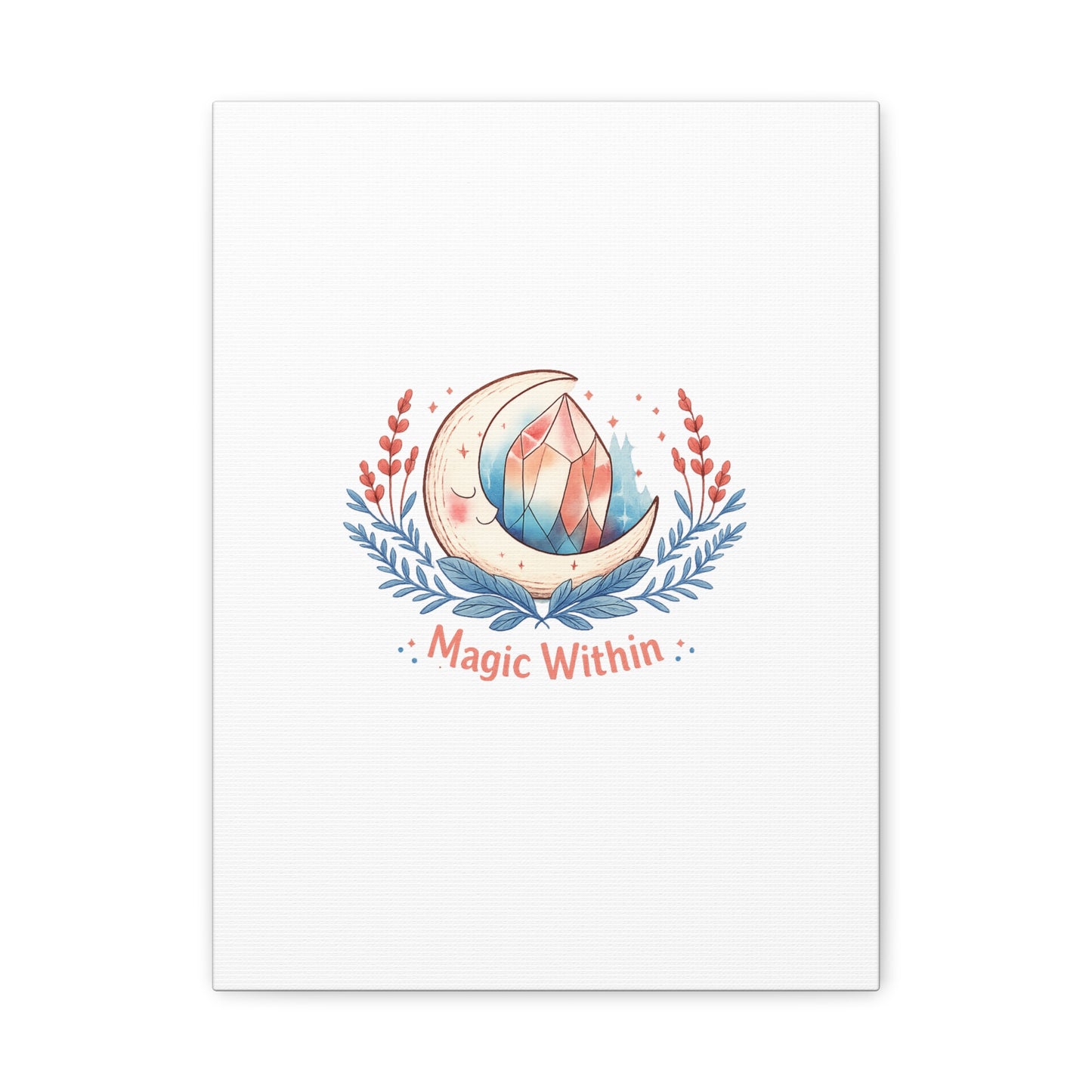 Magic Within Moon Crystal Canvas | witchcore, moon phase, crystals