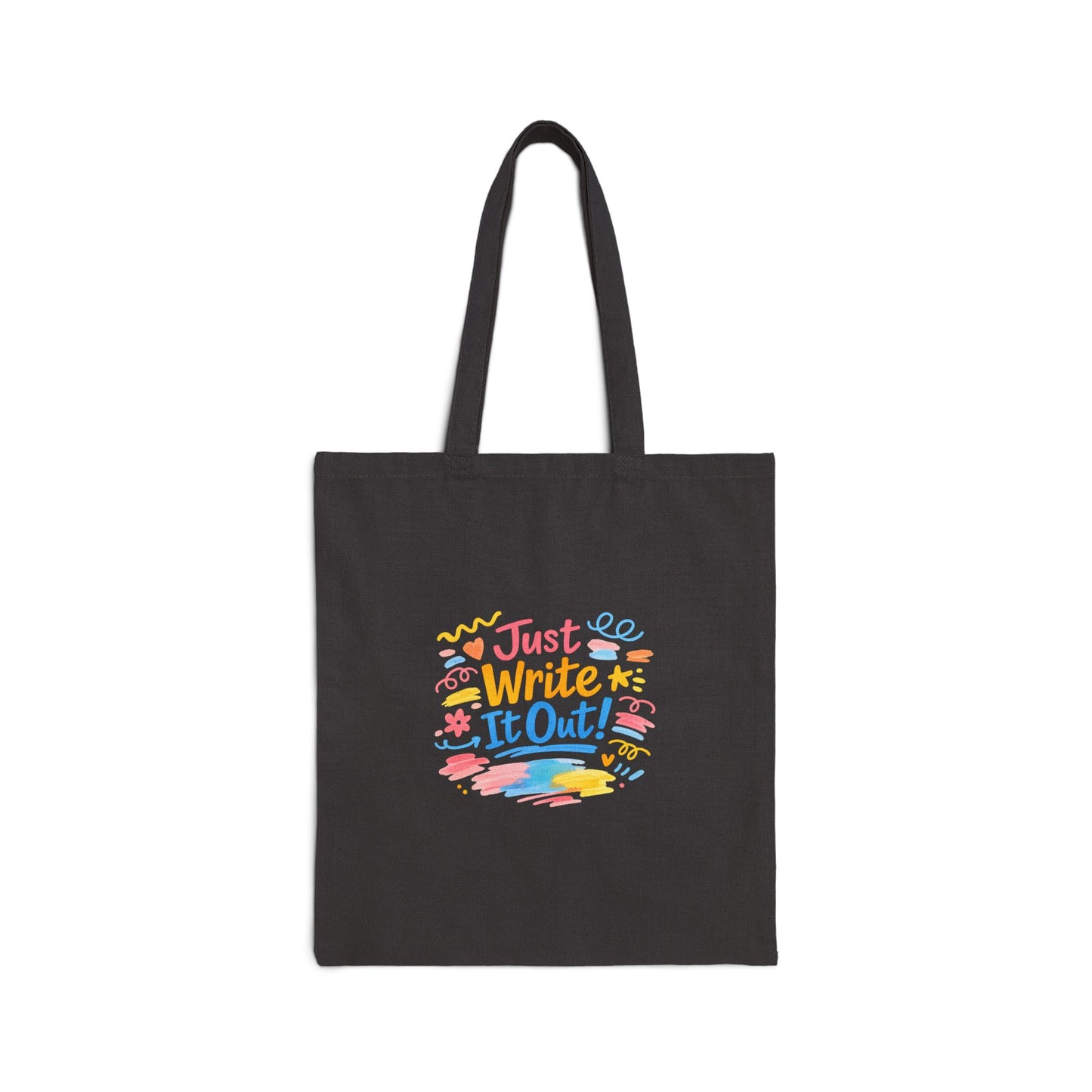 Just Write It Out Tote | hand-drawn marker effect, doodle art