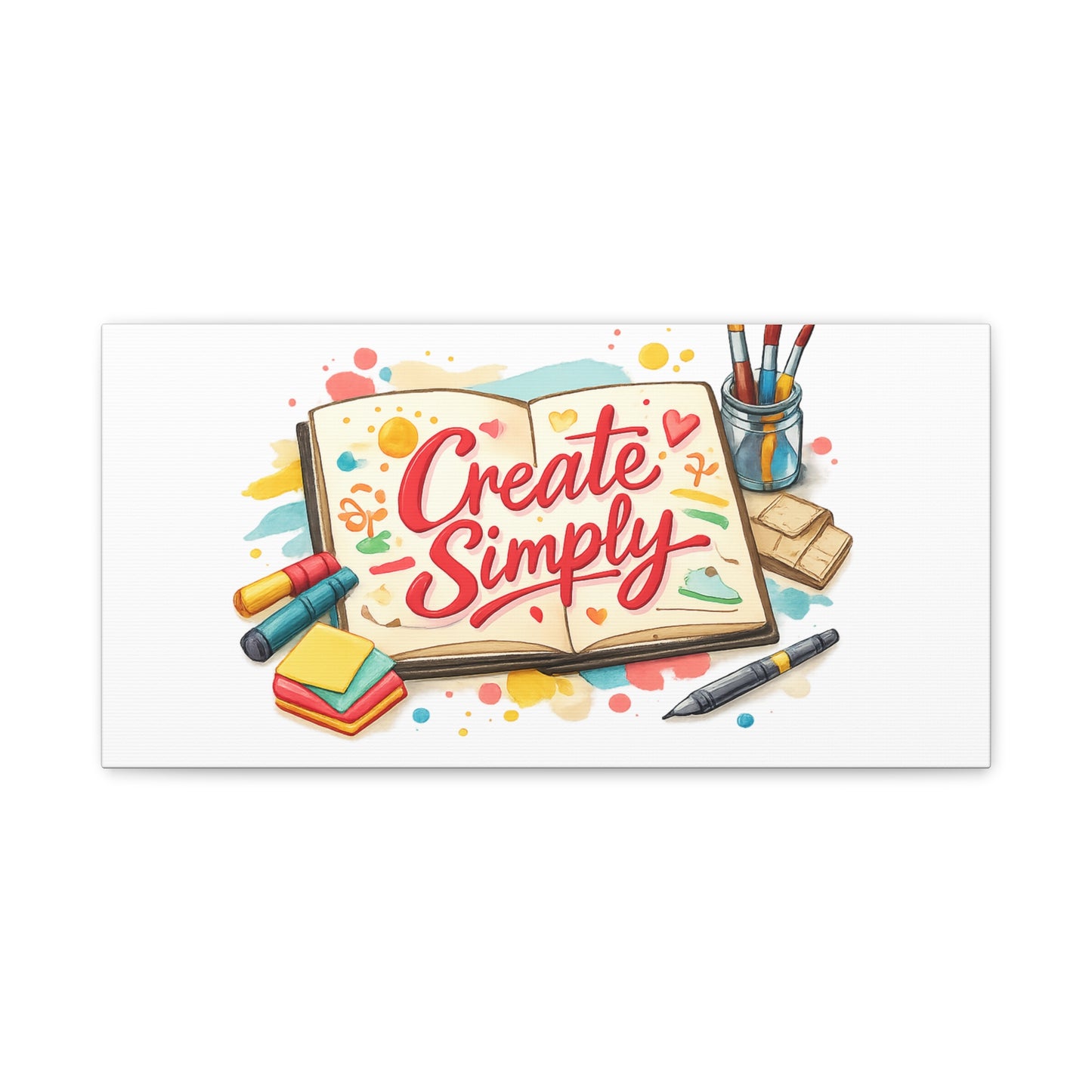 Create Simply Notebook Art Canvas | handmade marker aesthetic, hand-drawn doodle