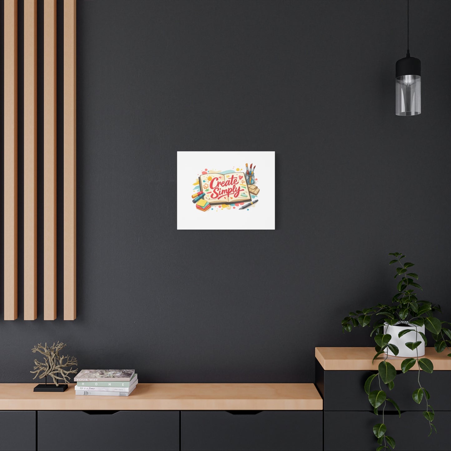 Create Simply Notebook Art Canvas | handmade marker aesthetic, hand-drawn doodle
