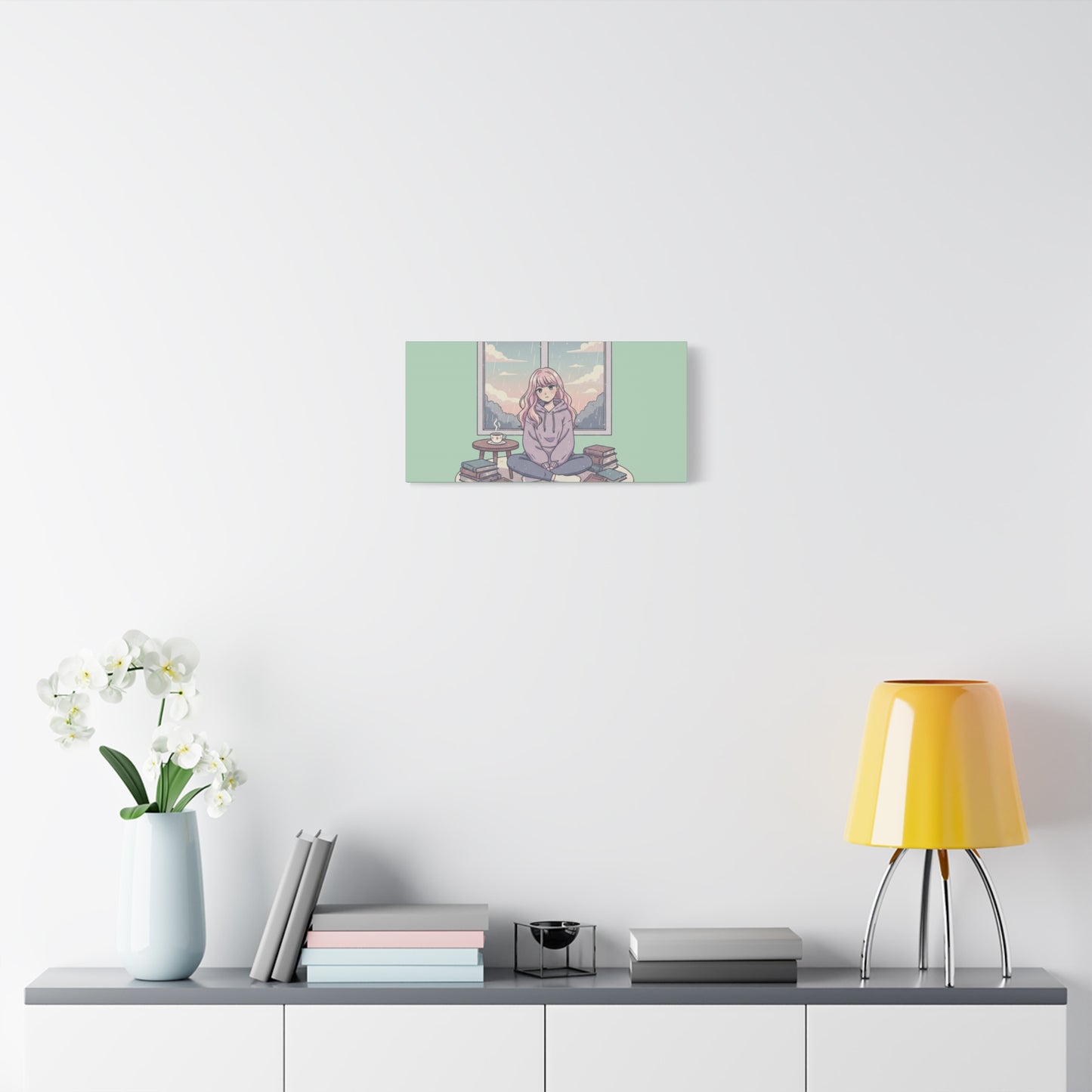 Cozy Girl Reading Wall Art — Matte Stretched Canvas