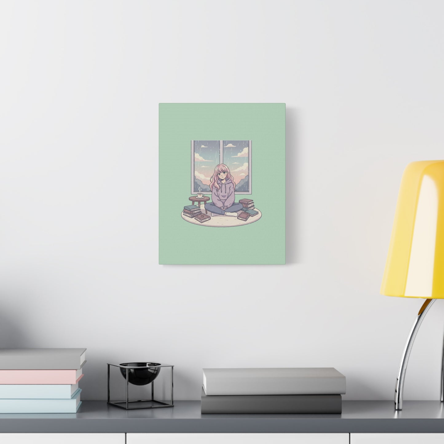 Cozy Girl Reading Wall Art — Matte Stretched Canvas