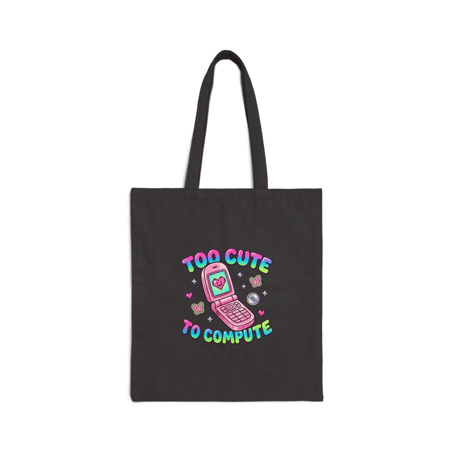 Too Cute to Compute Tote | Y2K Aesthetic, 2000s Retro Internet