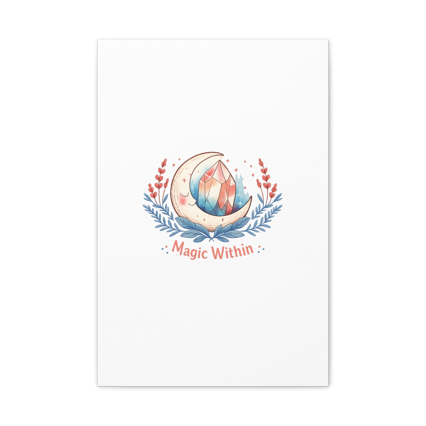 Magic Within Moon Crystal Canvas | witchcore, moon phase, crystals