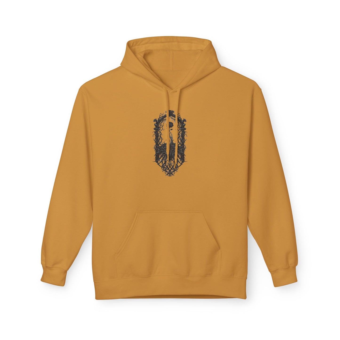 Wolf Crest Hoodie — Monochrome Forest Wolf Emblem