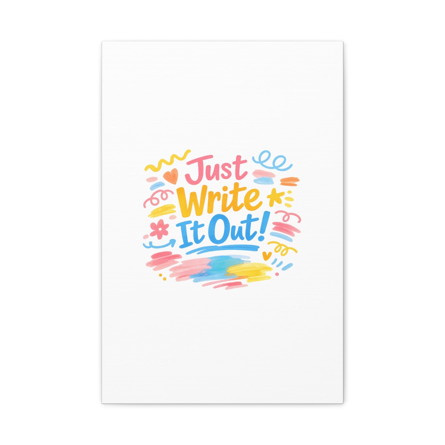 Just Write It Out! Canvas | handmade marker aesthetic, doodle art