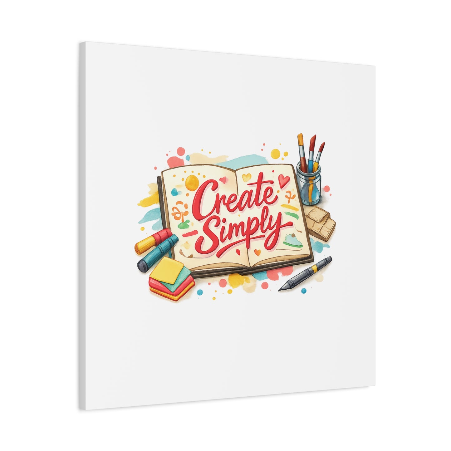 Create Simply Notebook Art Canvas | handmade marker aesthetic, hand-drawn doodle