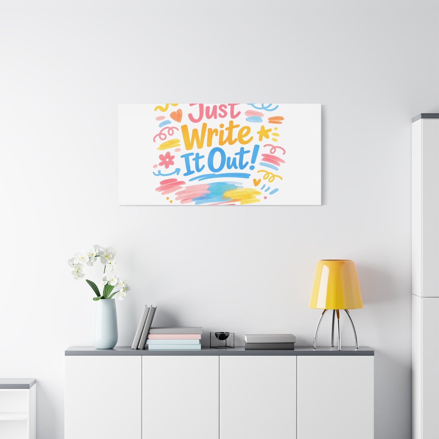 Just Write It Out! Canvas | handmade marker aesthetic, doodle art