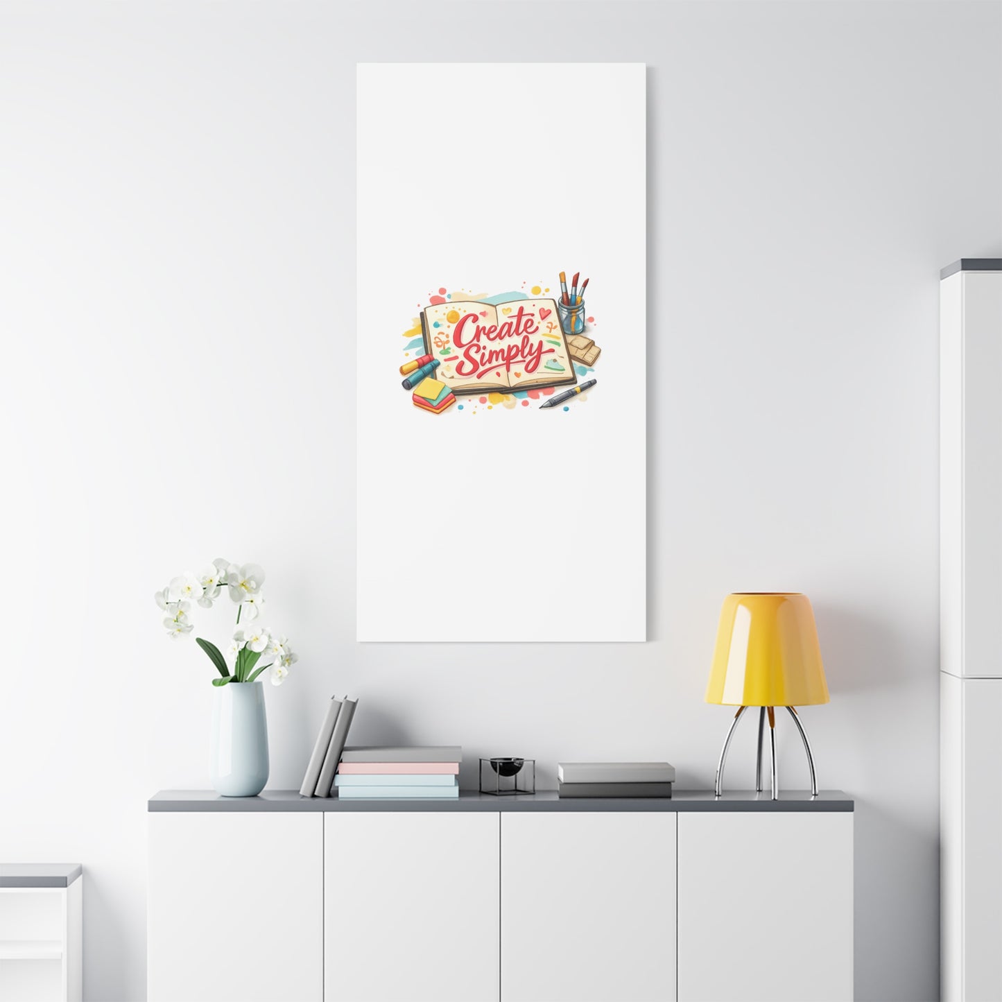 Create Simply Notebook Art Canvas | handmade marker aesthetic, hand-drawn doodle