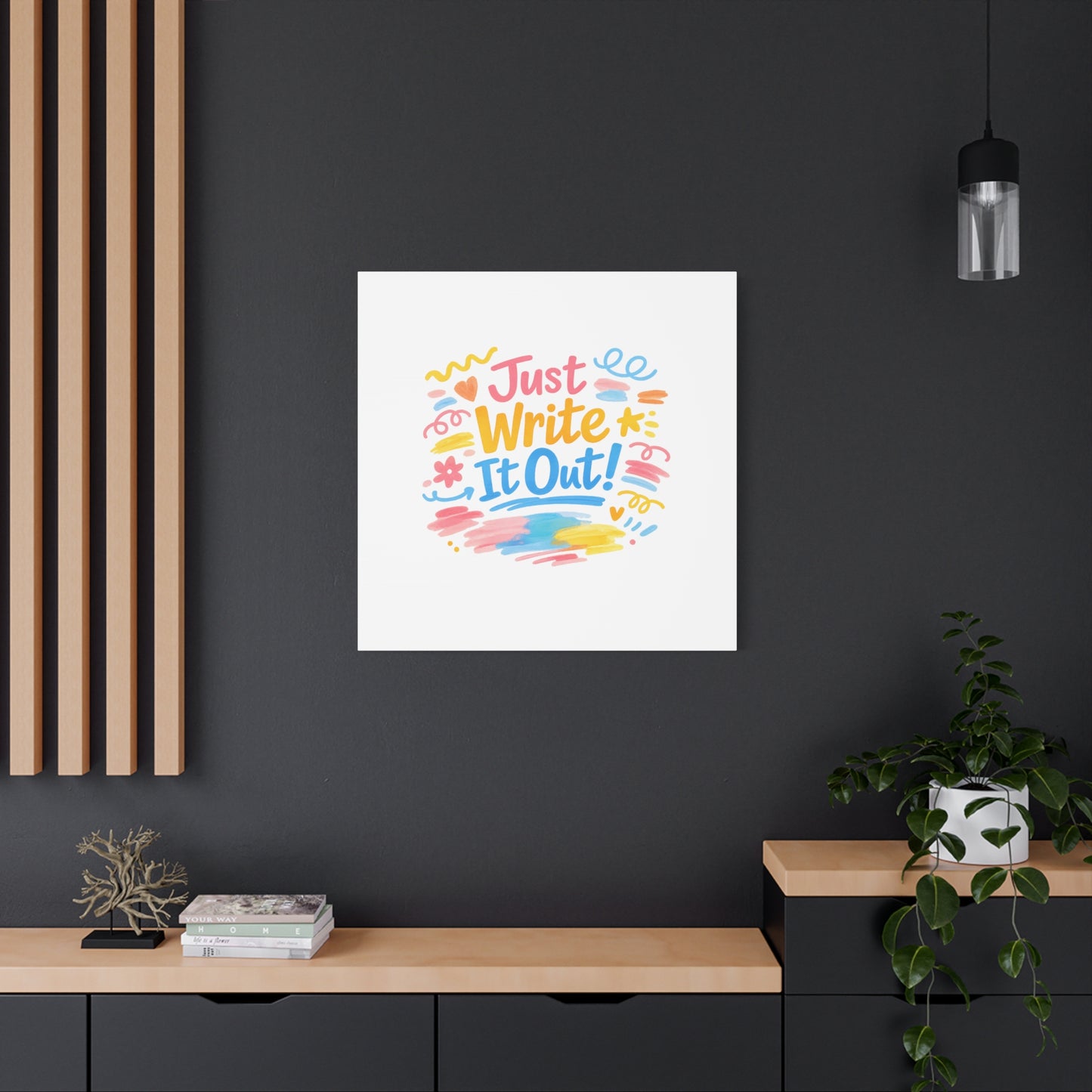 Just Write It Out! Canvas | handmade marker aesthetic, doodle art