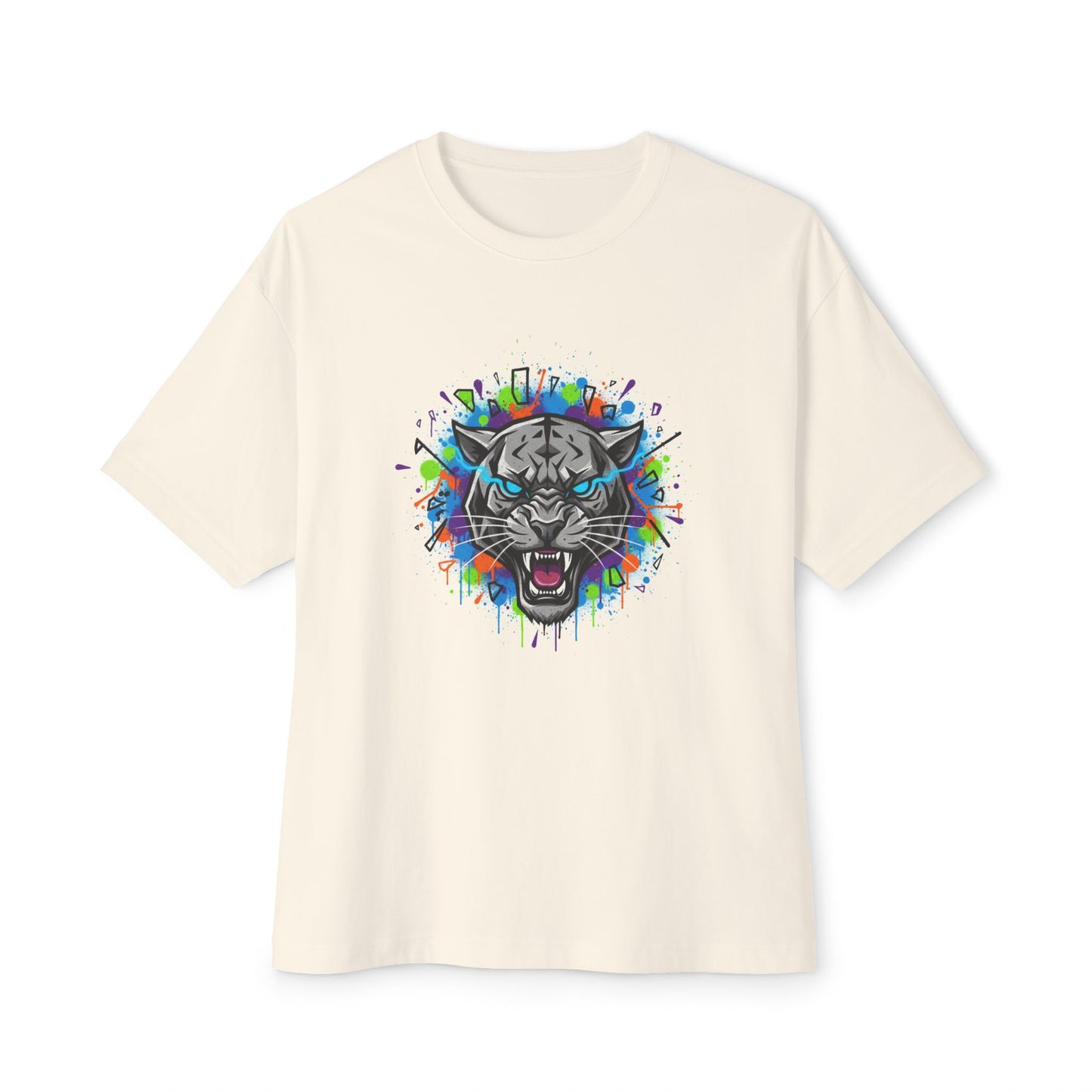 Tiger Graffiti Tee — Colorful Roaring Cat Graphic T-Shirt
