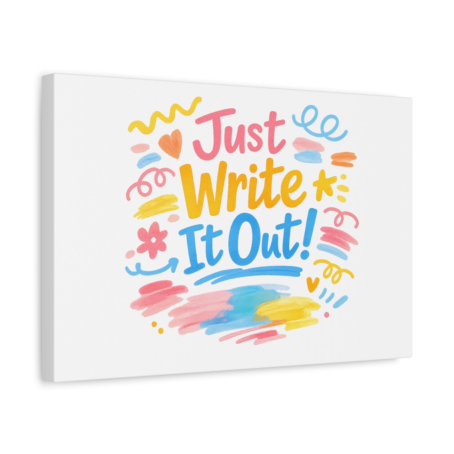 Just Write It Out! Canvas | handmade marker aesthetic, doodle art